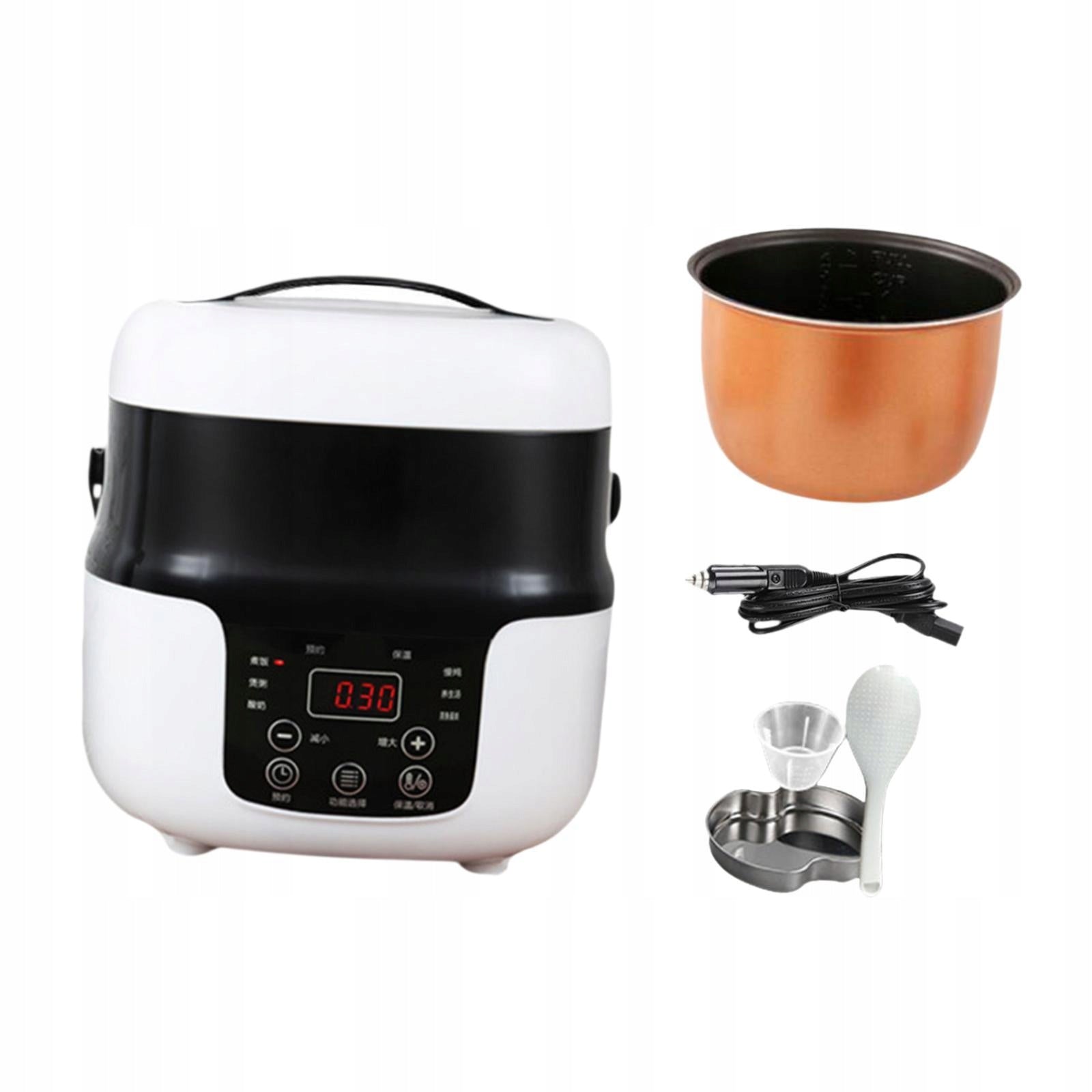 Car Rice Cooker Portable with Measuring Cup Multi Use Mini Rice 12V to 24V Dominant color other