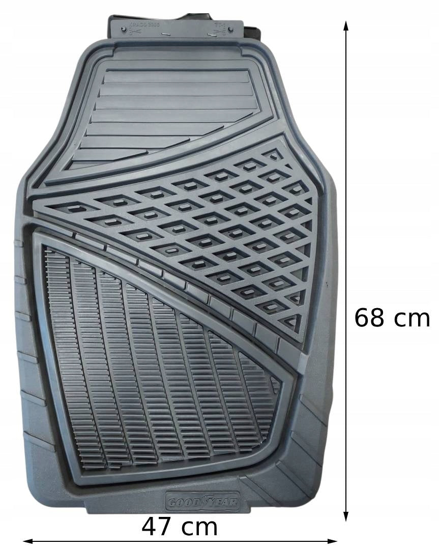 Car Rug Rubber Front 68x47 cm Universal Goodyear – Black Manufacturer's catalog number 77113