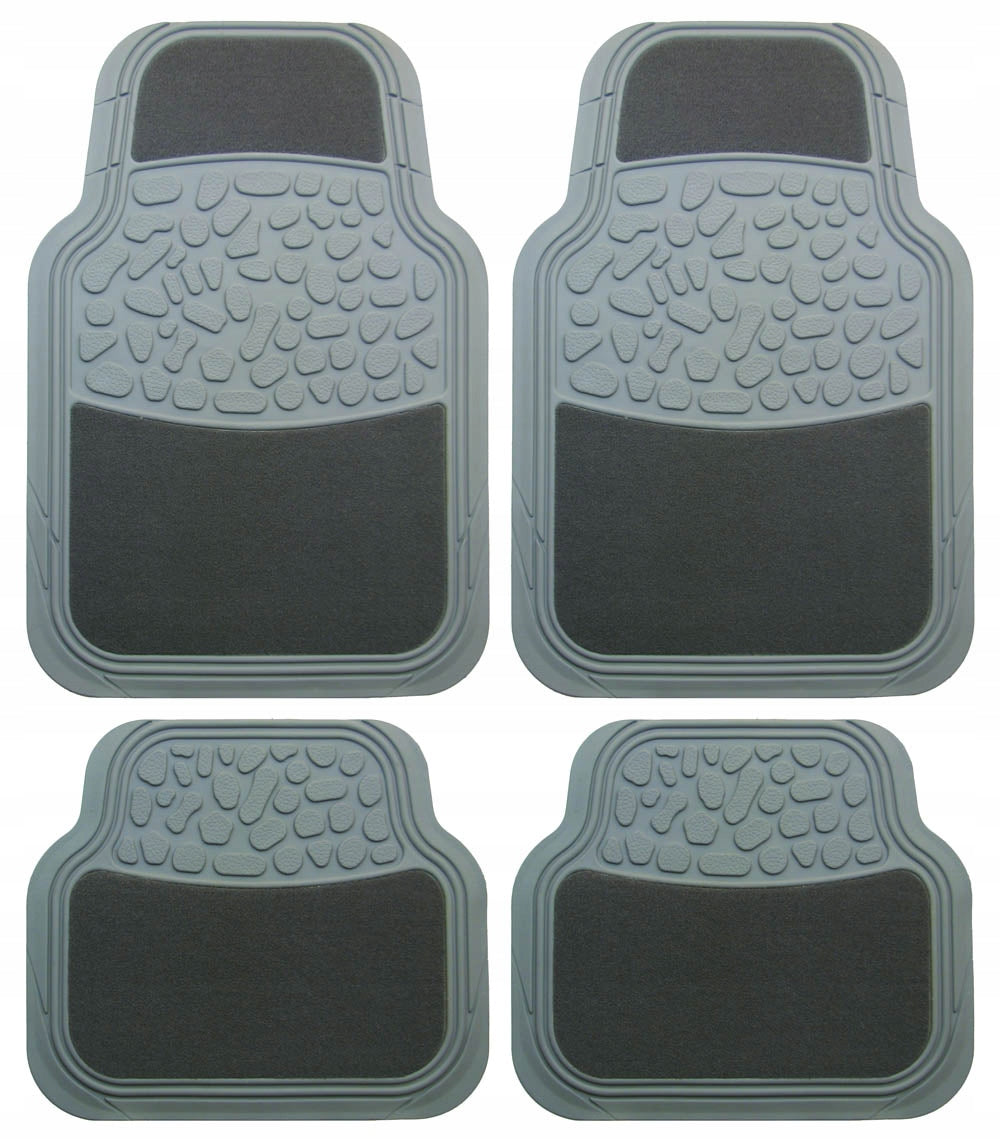 Car Rugs Rubber - Velour Grey Universal