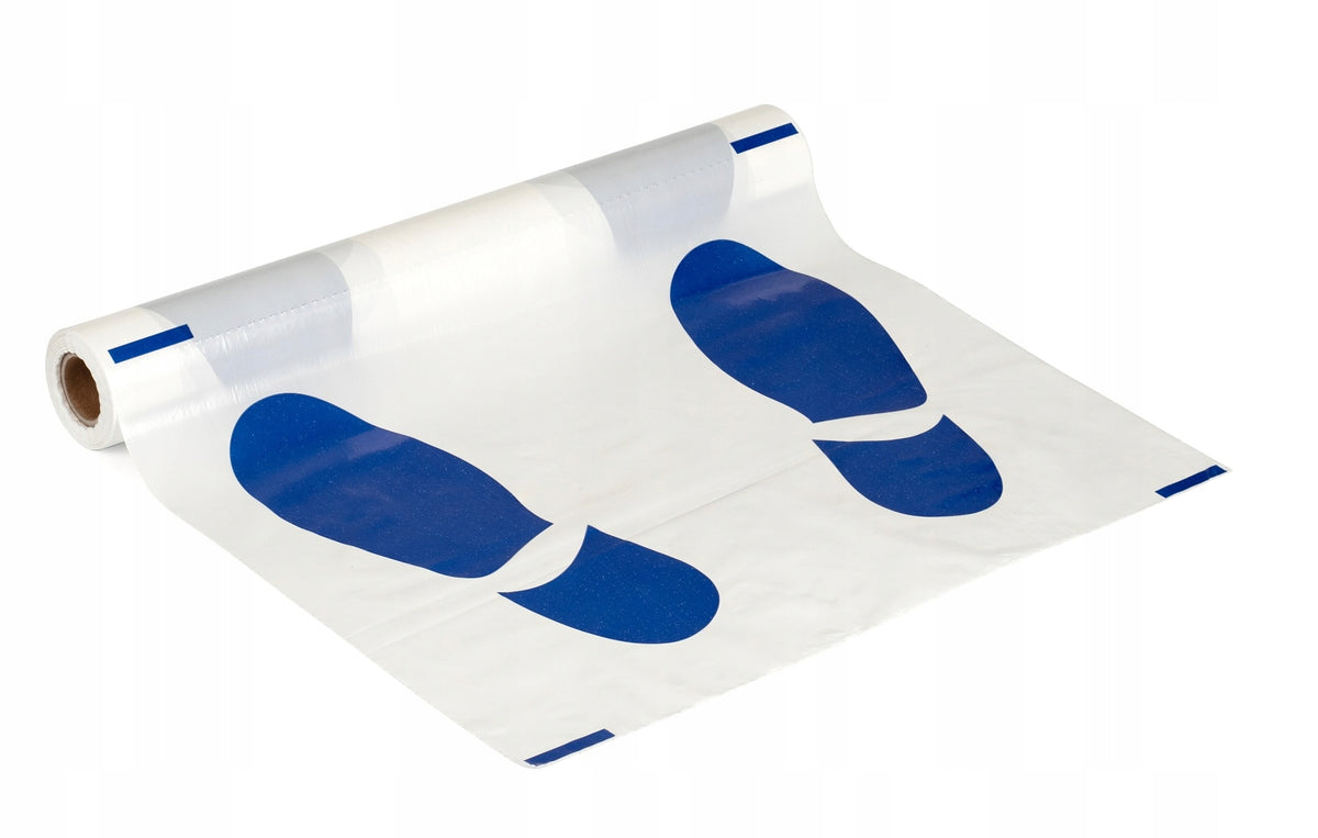 Car Rugs protective foil on roll, foot print, 100 pieces