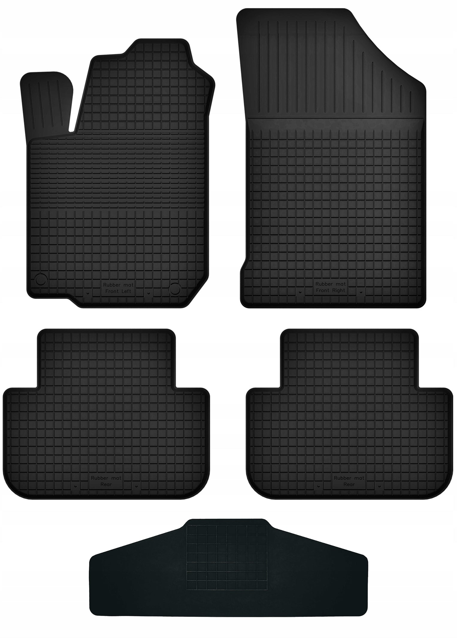 Car Rugs with Tunnel for CITROEN C5 II Black