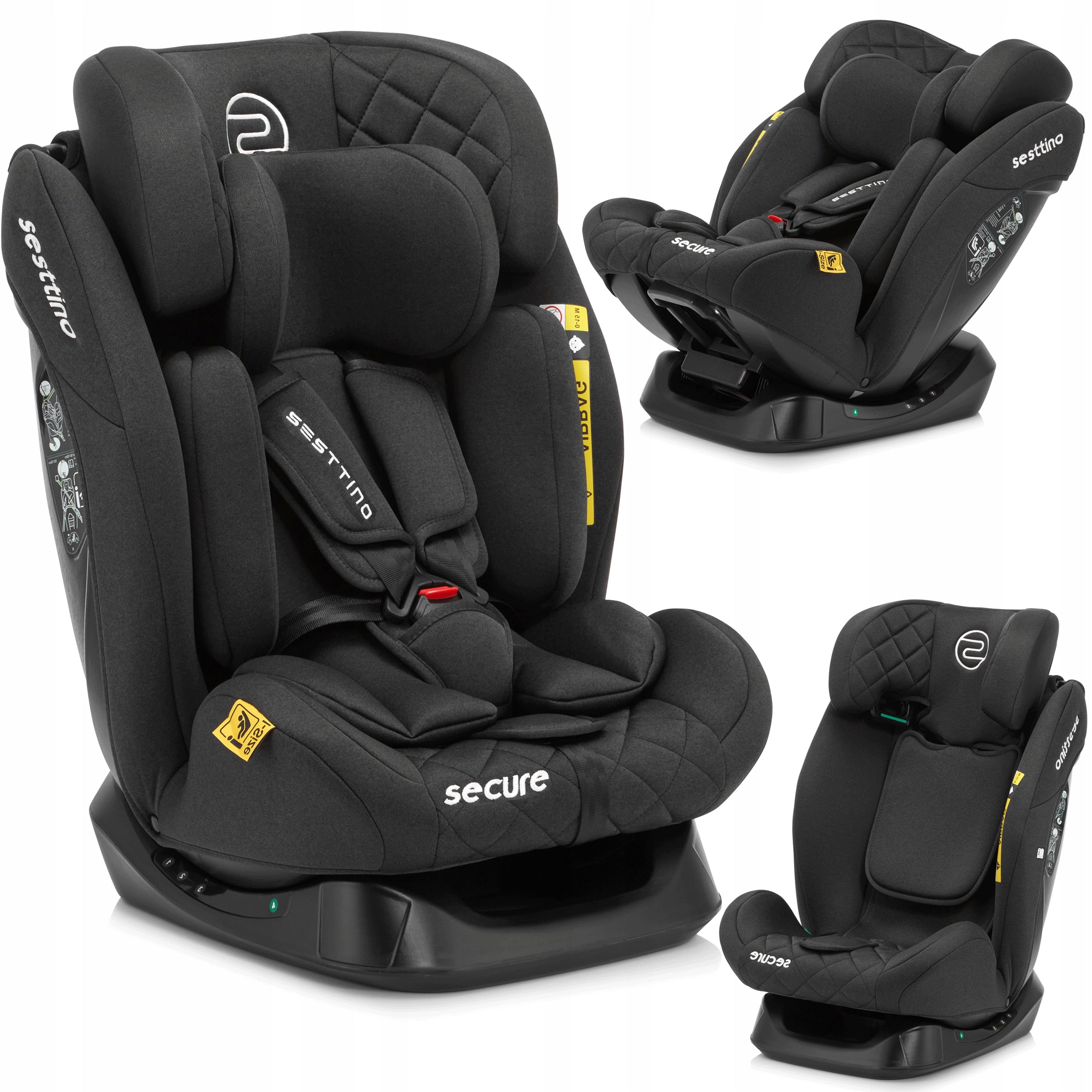 Car Seat 40-150cm Sesttino Secure Pro Black 0-36 Sleep Function