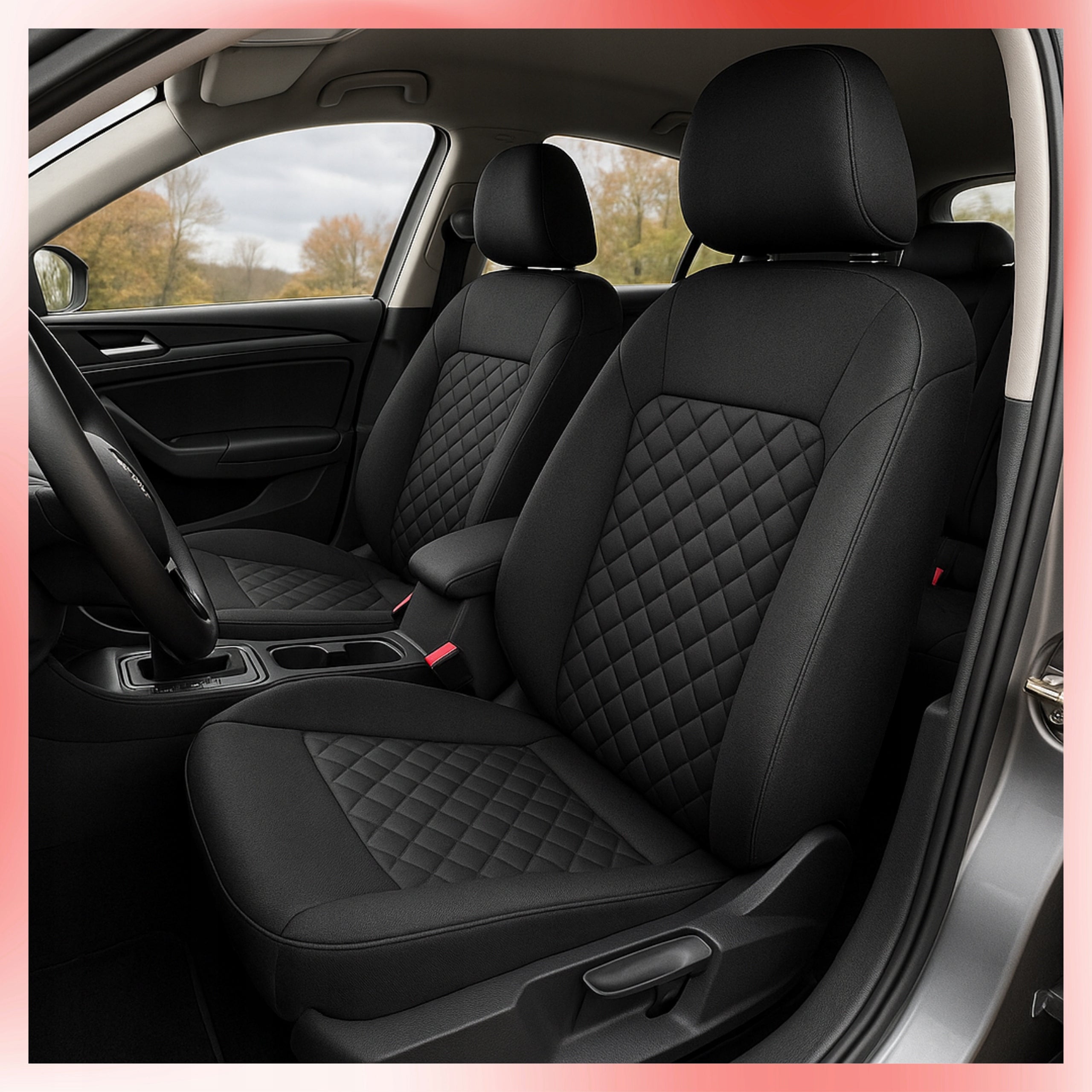 Car Seat Cover Driver's Seat Protective Mat T-Shirt Packaging status original