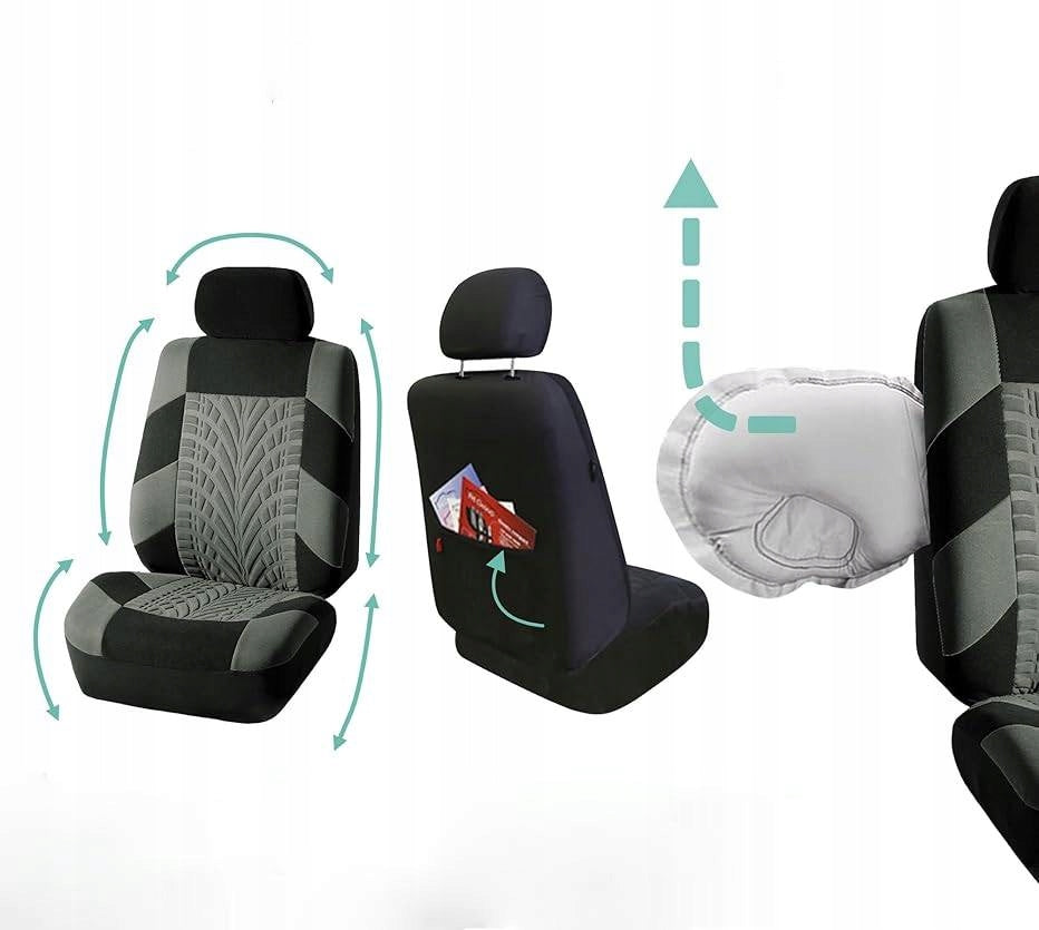 Car Seat Covers Front Universal Protective Black Gray Manufacturer code 6463