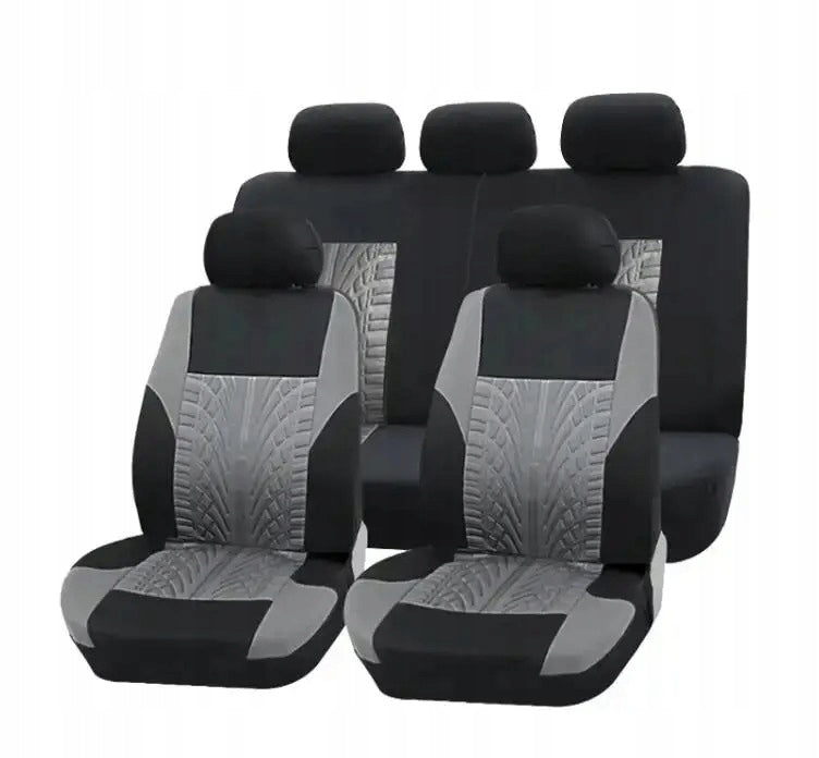 Car Seat Covers Set Universal Black and Grey Set
