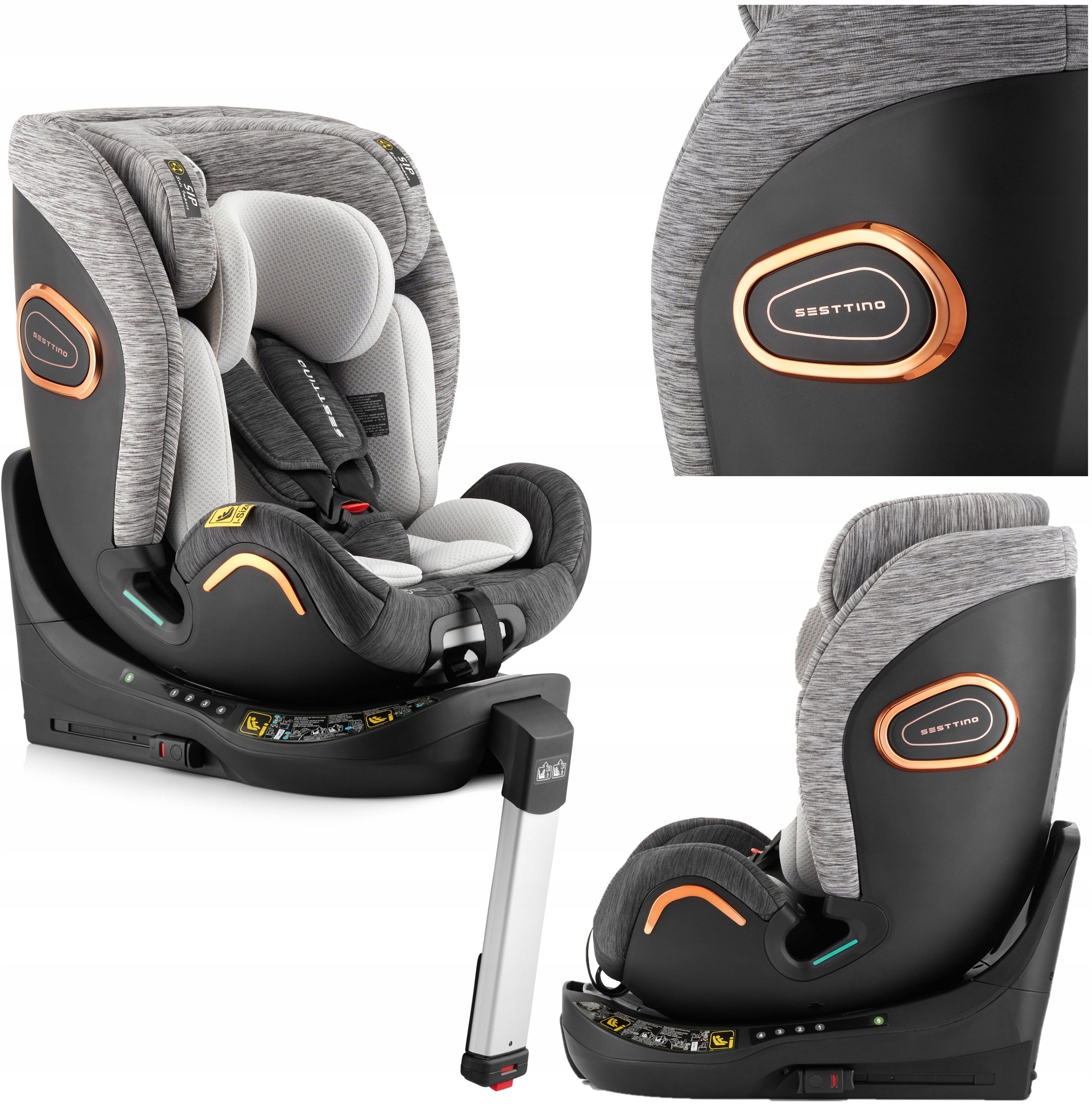 Car Seat i-Size 40-150cm Sesttino Shiver 0-36kg Isofix Stylish