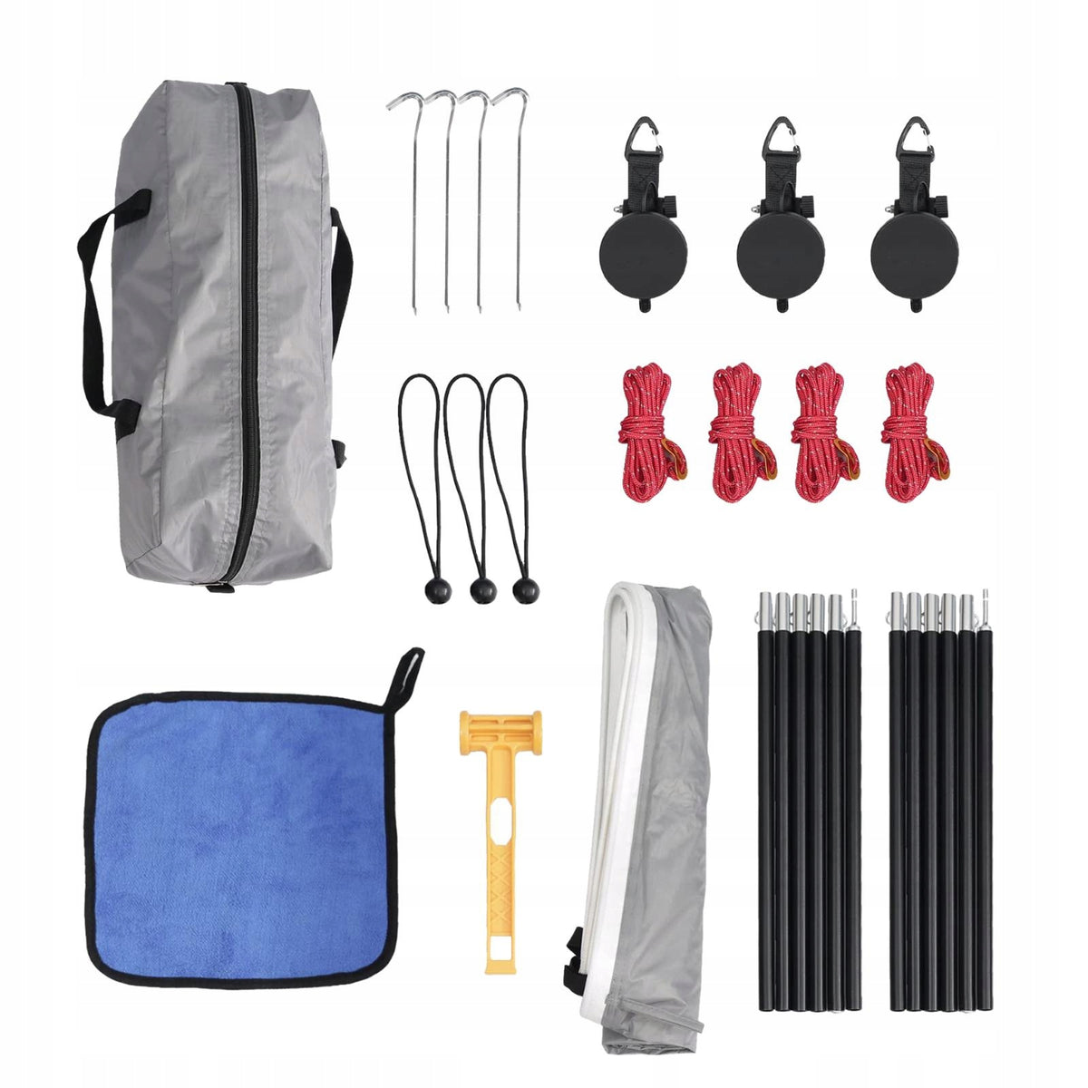 Car Side Awning Professional Sun Protection Practical Premium Camping Gray Packaging status original