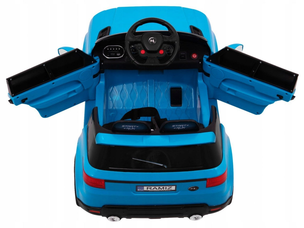 Car Start Run Battery Blue Remote Control MP3 Safety Features Vehicle length 92 cm