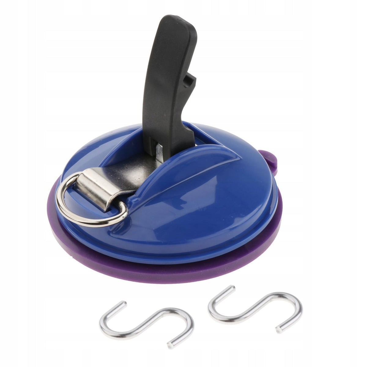 Car Suction Cup Anchor with Securing S Hook Multifunction Holder Dark Blue
