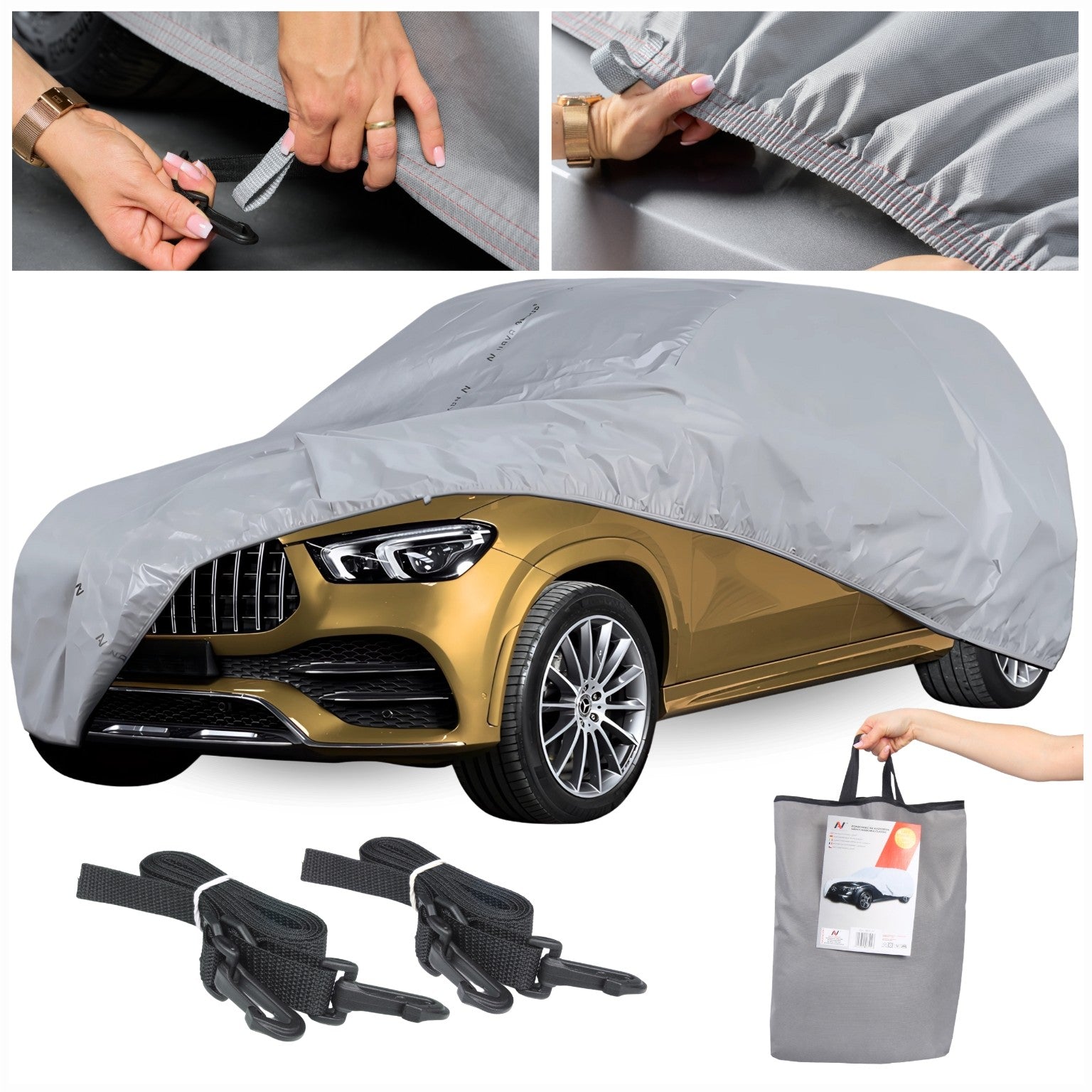 Car Tarpaulin Cover Auto 3 Layers SUV Cover M2 430-455