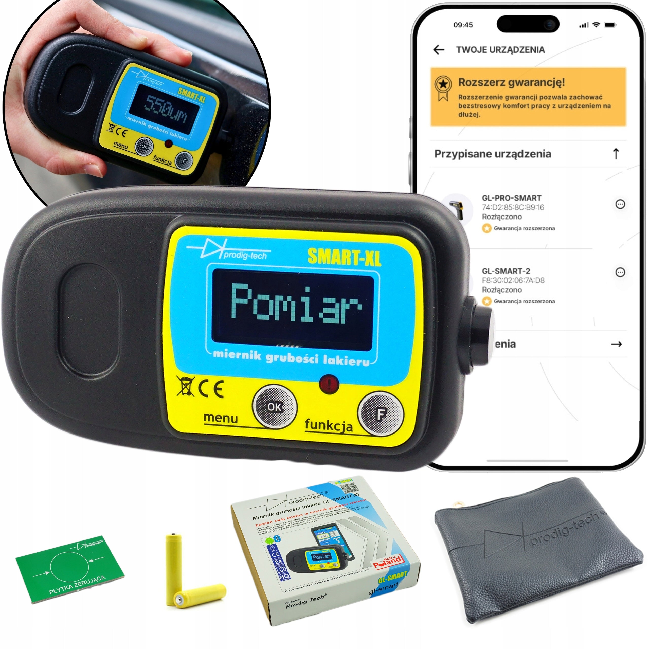 Car Thickness Varnish Meter Tester GL-SMART-XL SMART Android iOS