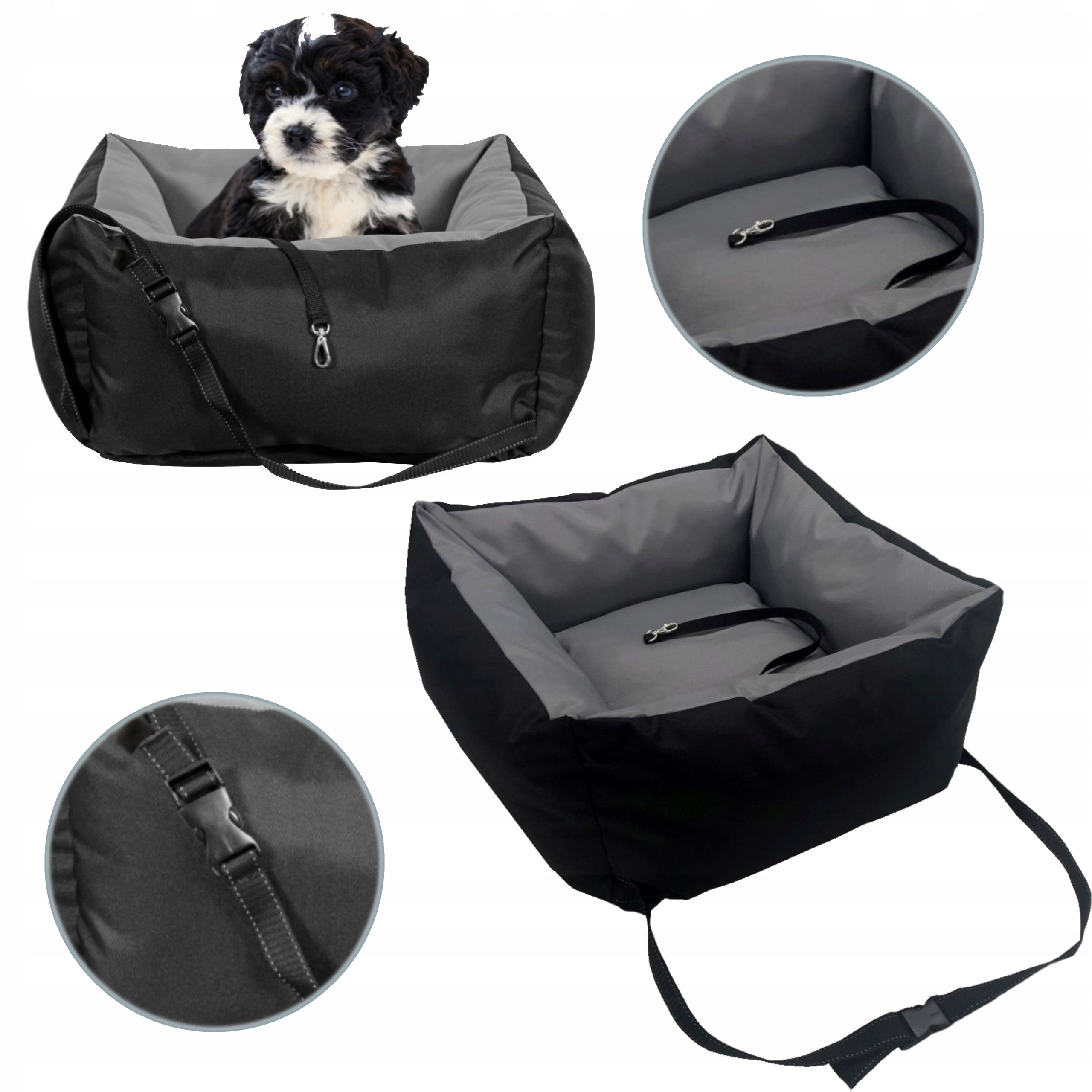 Car Transporter for Cat Dog Seat Car Mat Grey 55cm