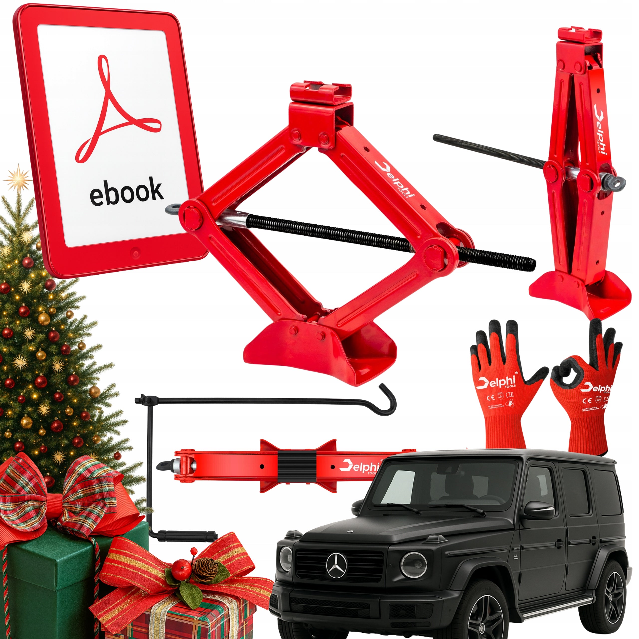 Car Trapezoidal Lever Lift 2T 2000 KG + FREEBIE eBook Gloves