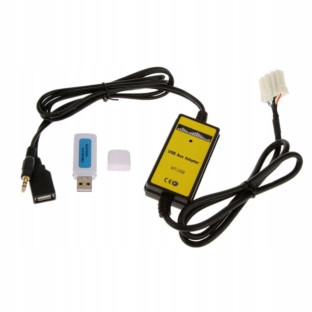 Car USB 3.5mm AUX MP3 Audio Music Interface Adapter For Mazda 3 323 MPV MX5