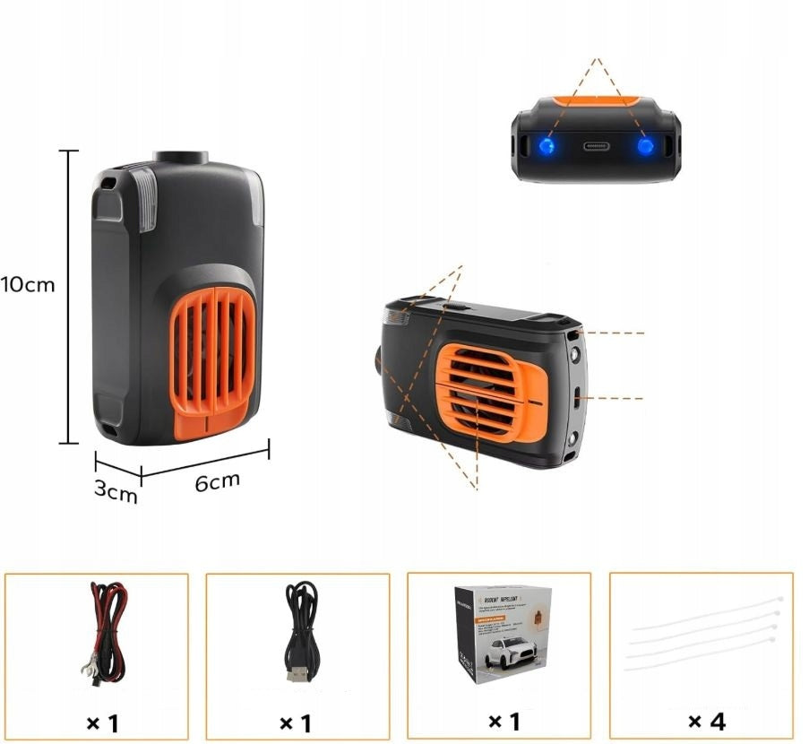 Car Ultrasonic Deterrent Kun Mouse Rat Cats For Car Brand Anytech