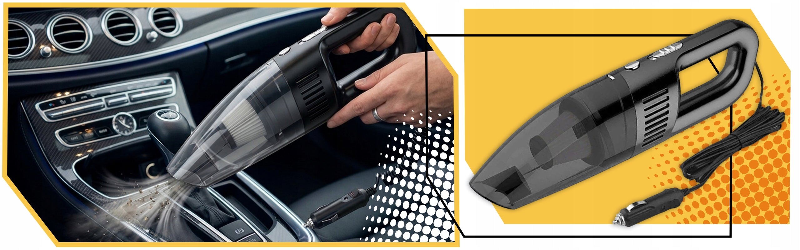 Car Vacuum Cleaner Handheld 12V Bagless Hepa Filter Powerful 120W +Ends Brand Lewer