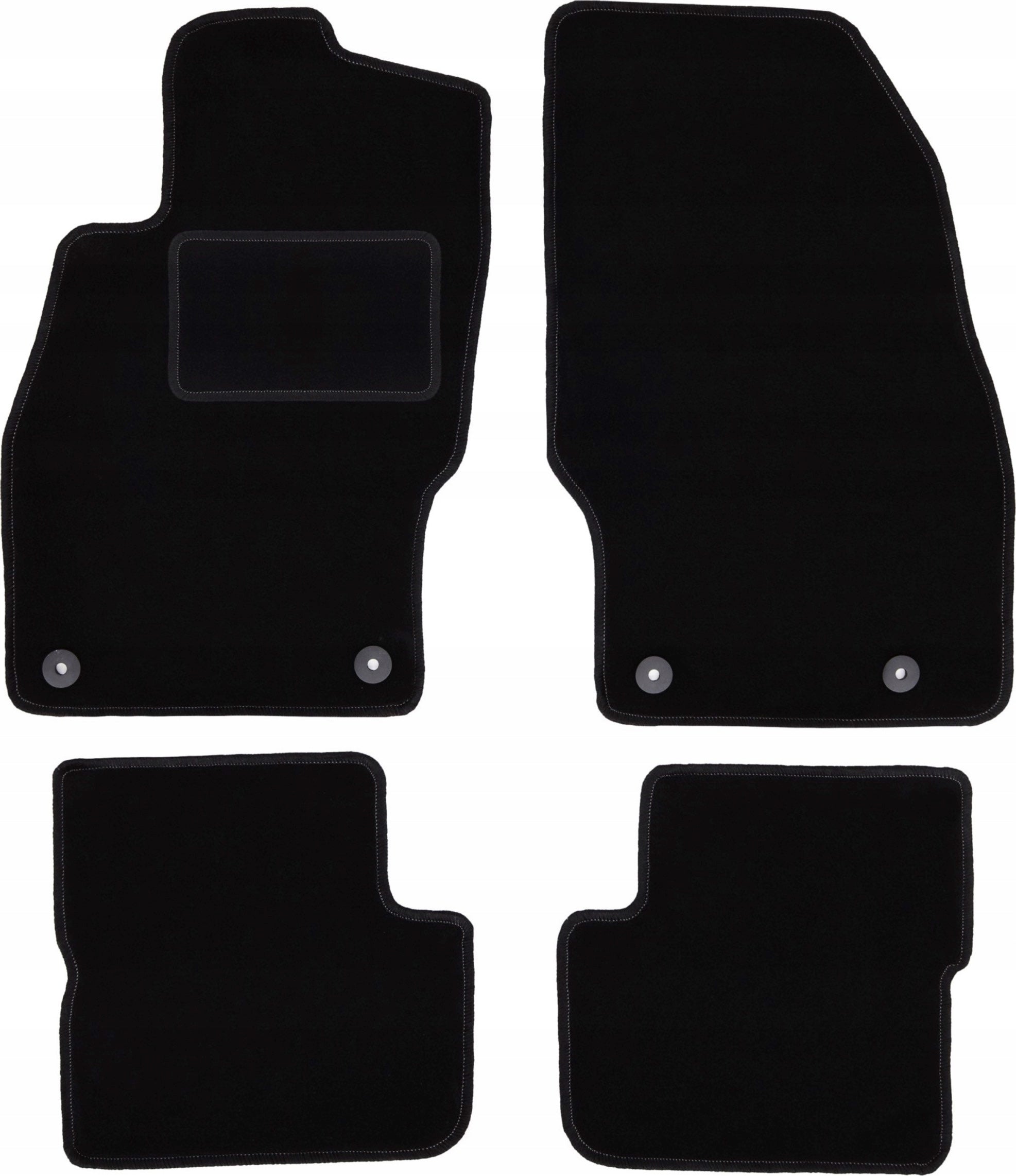 Car Velour Rugs for: Opel Corsa D/E Black Matching