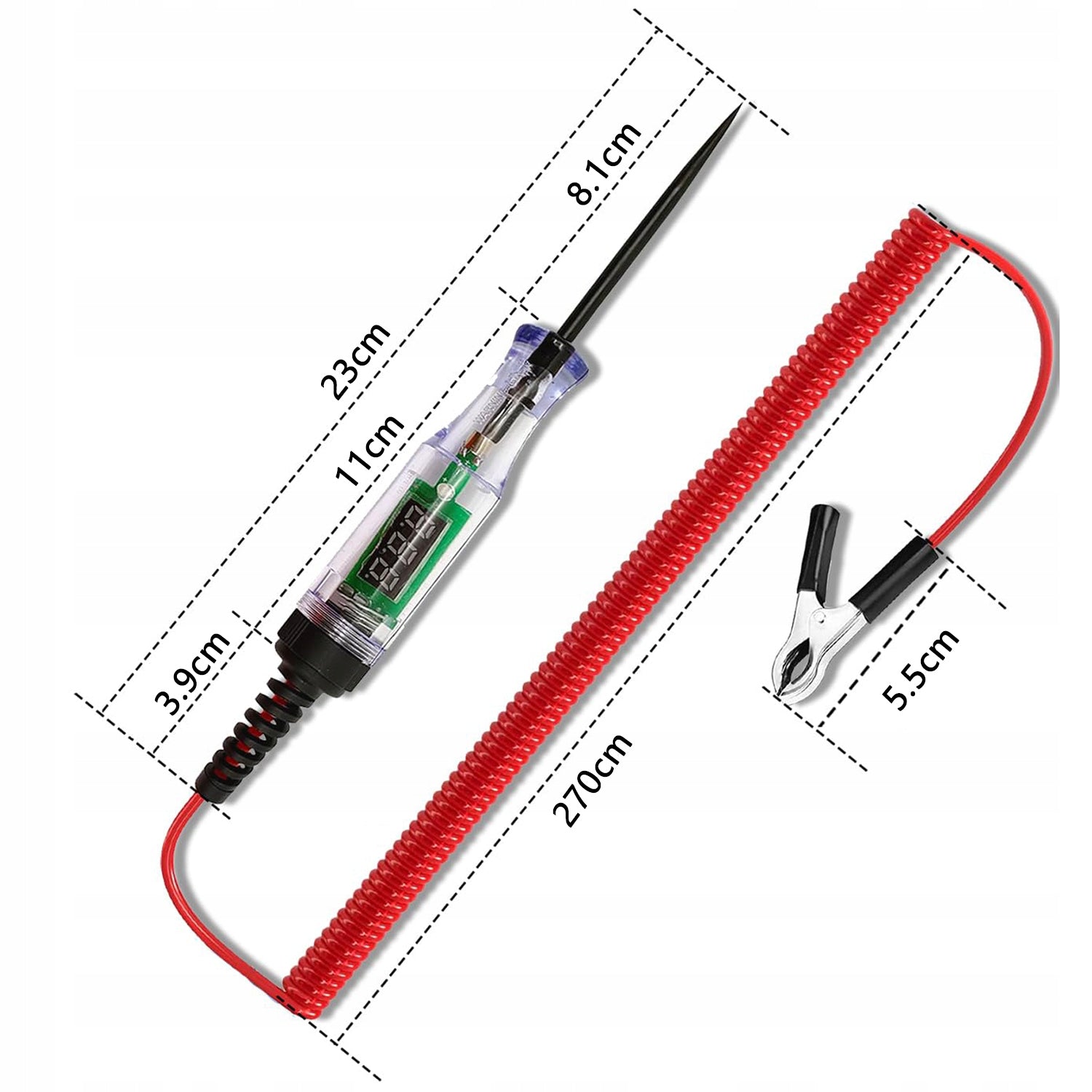 Car Voltage Sampler 3-120V Tester Sampler With 12V LCD Display Brand no brand