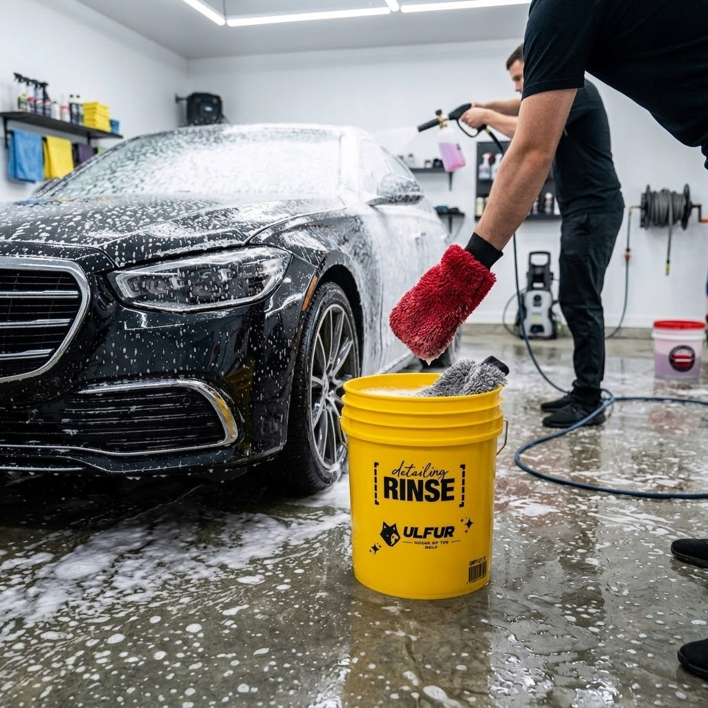 Car Washing Bucket Car Detailing Rinse 20L Yellow Ulfur Manufacturer no brand