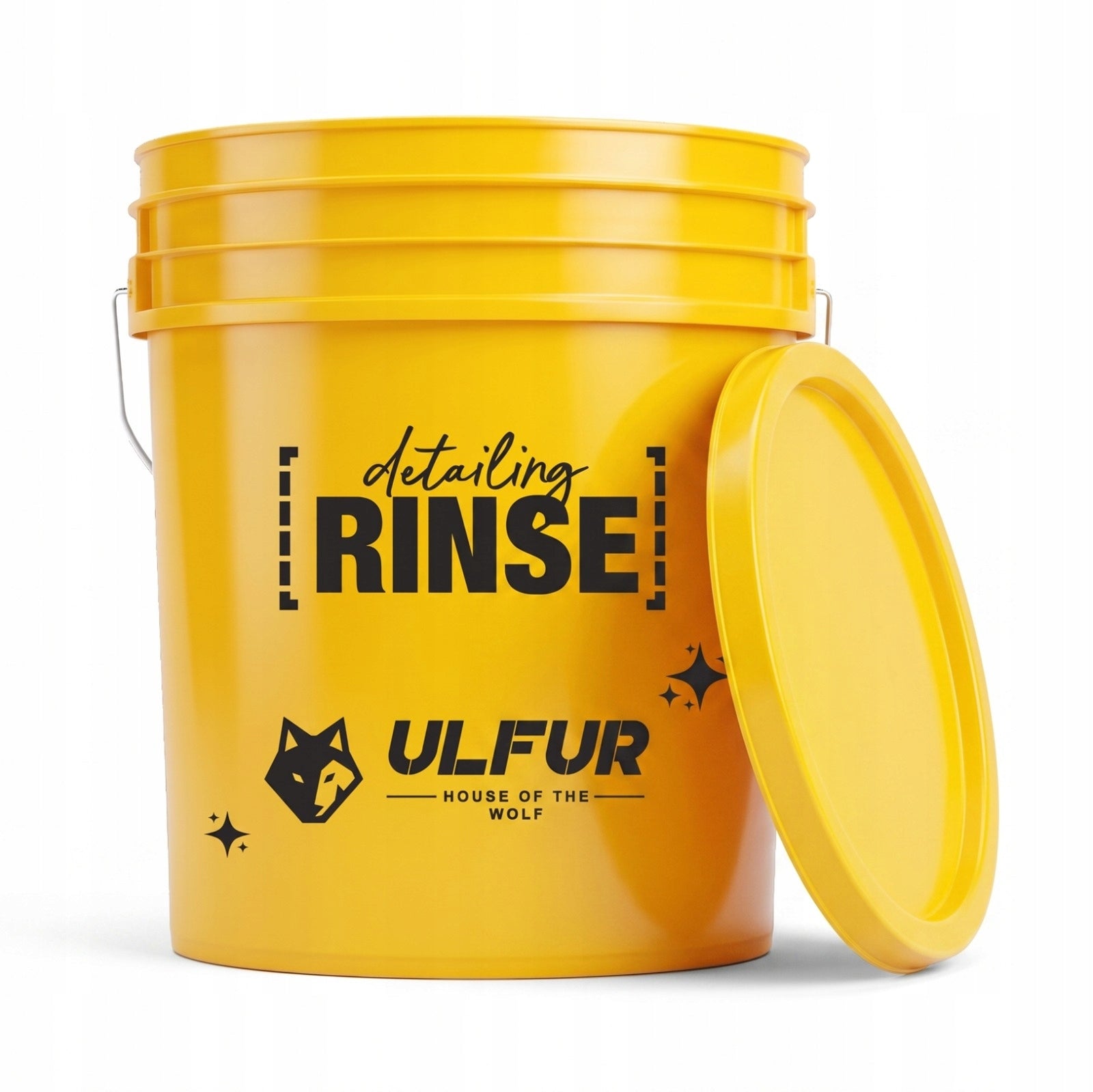 Car Washing Bucket Car Detailing Rinse 20L Yellow Ulfur