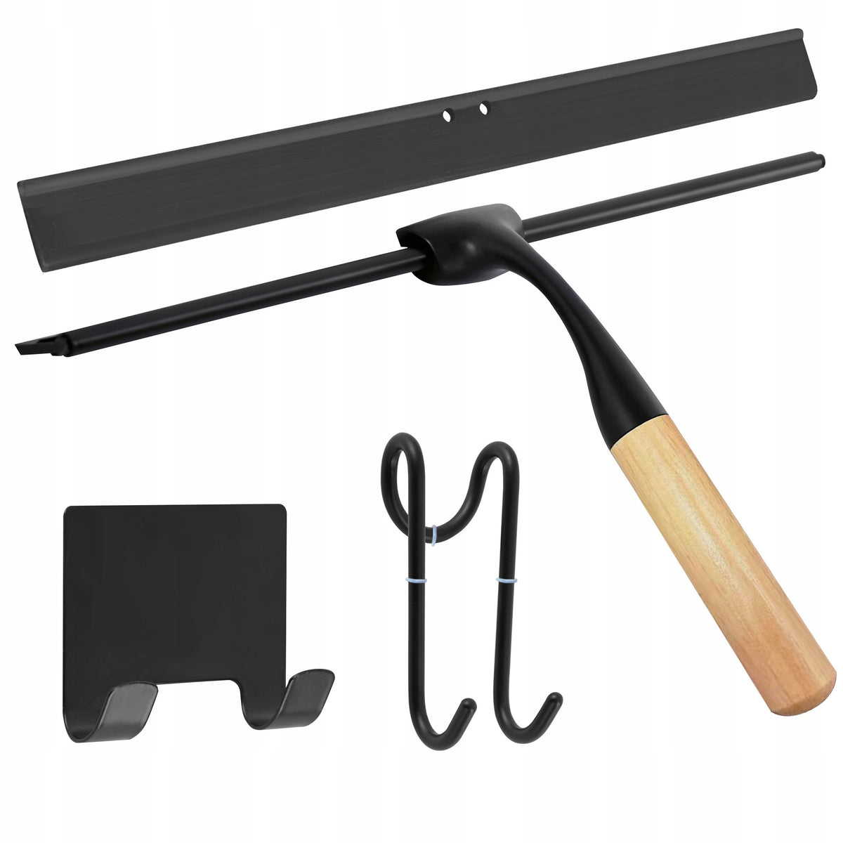 Car Window Water Squeegee Black Wooden Oak 26cm Manufacturer's catalog number SEV-SC-26BO