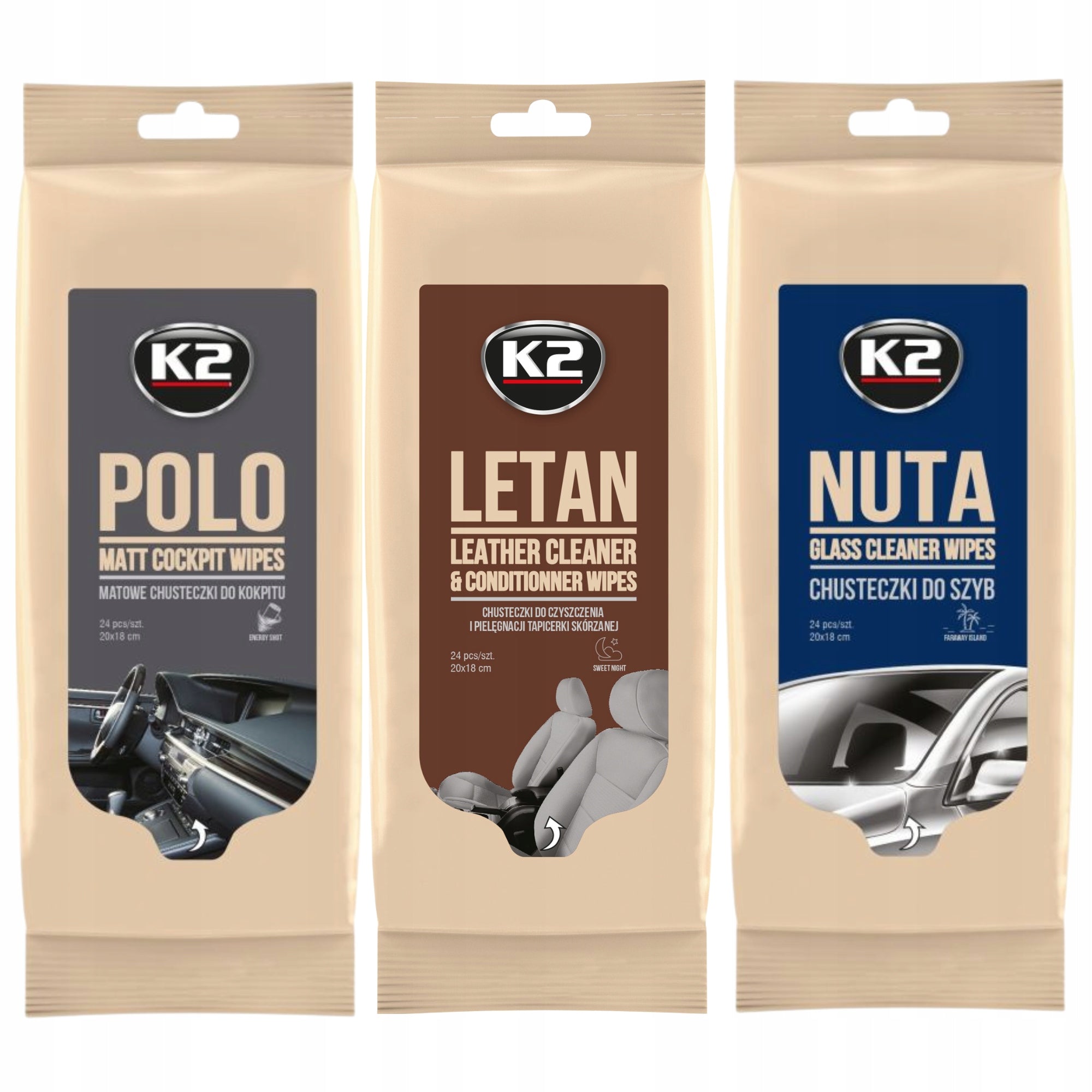 Car Wipes Car Window Leather Upholstery Plastic Cockpit K2