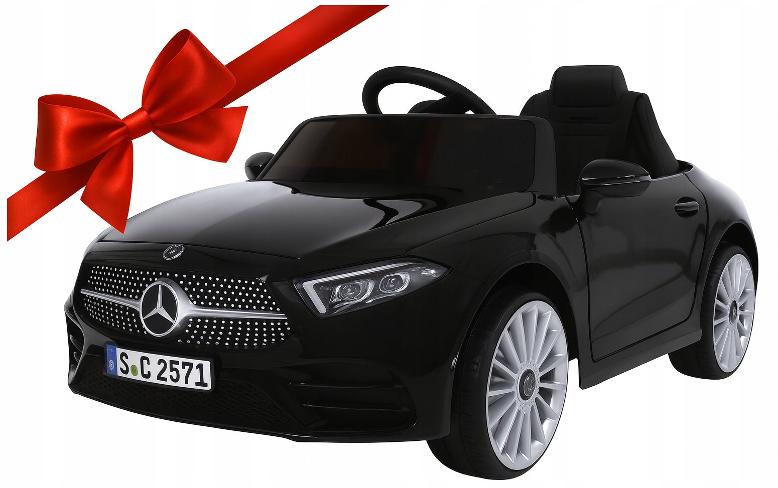 Car battery remote control leather EVA children's car MERCEDES CLS350 black