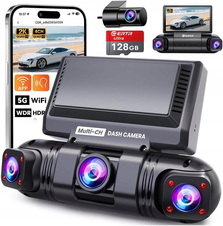 Car camera 360° 4-channel 2K + 1080P 3 Wi-Fi application G-Sensor PL