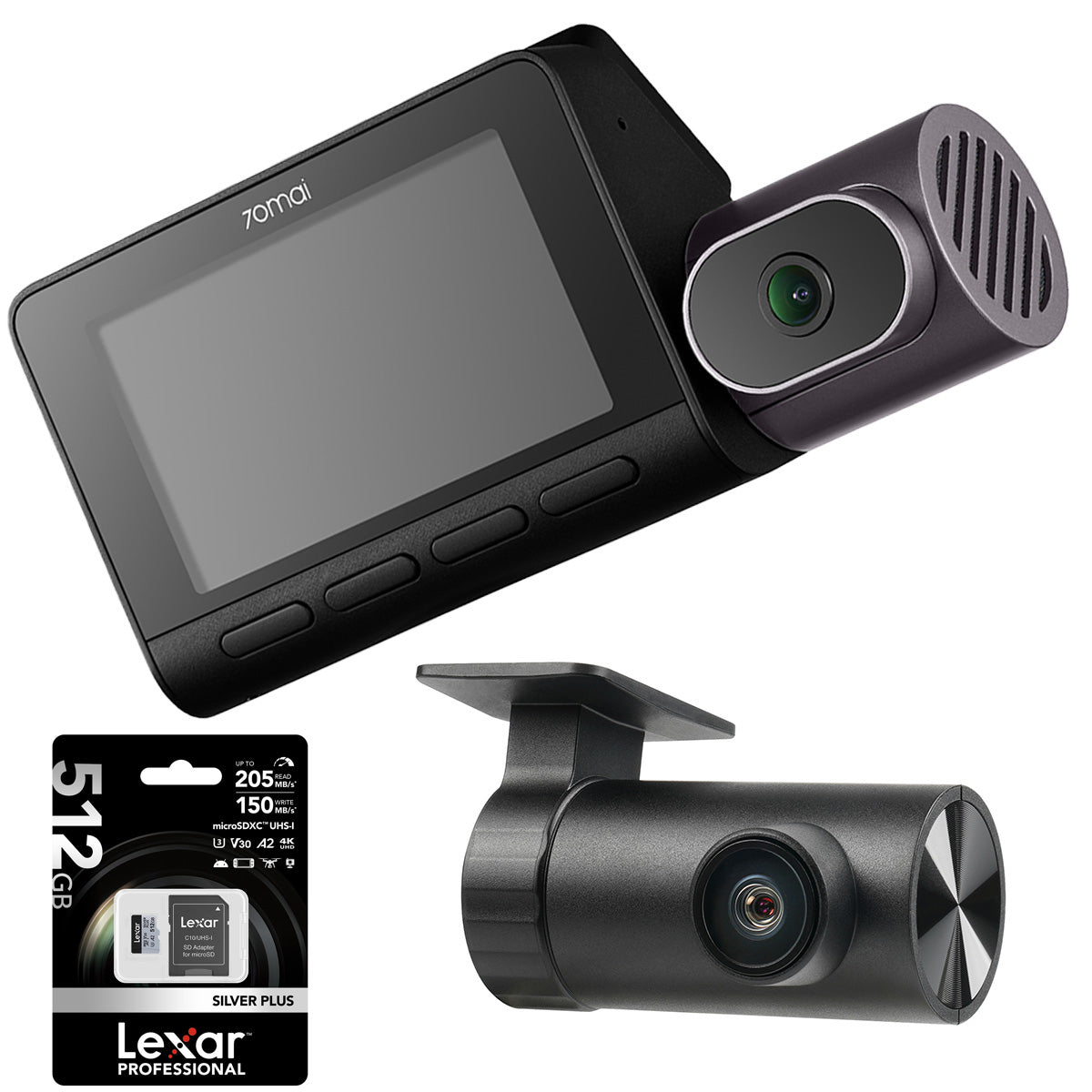 Car camera 70mai 4K HDR SET T800 front and interior + rear RC24 + 512GB Packaging status original
