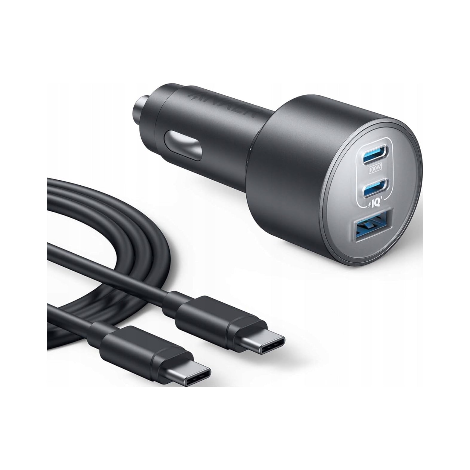 Car charger Anker 167,5 W 3 USB-C/USB-A ports with 1 m cable