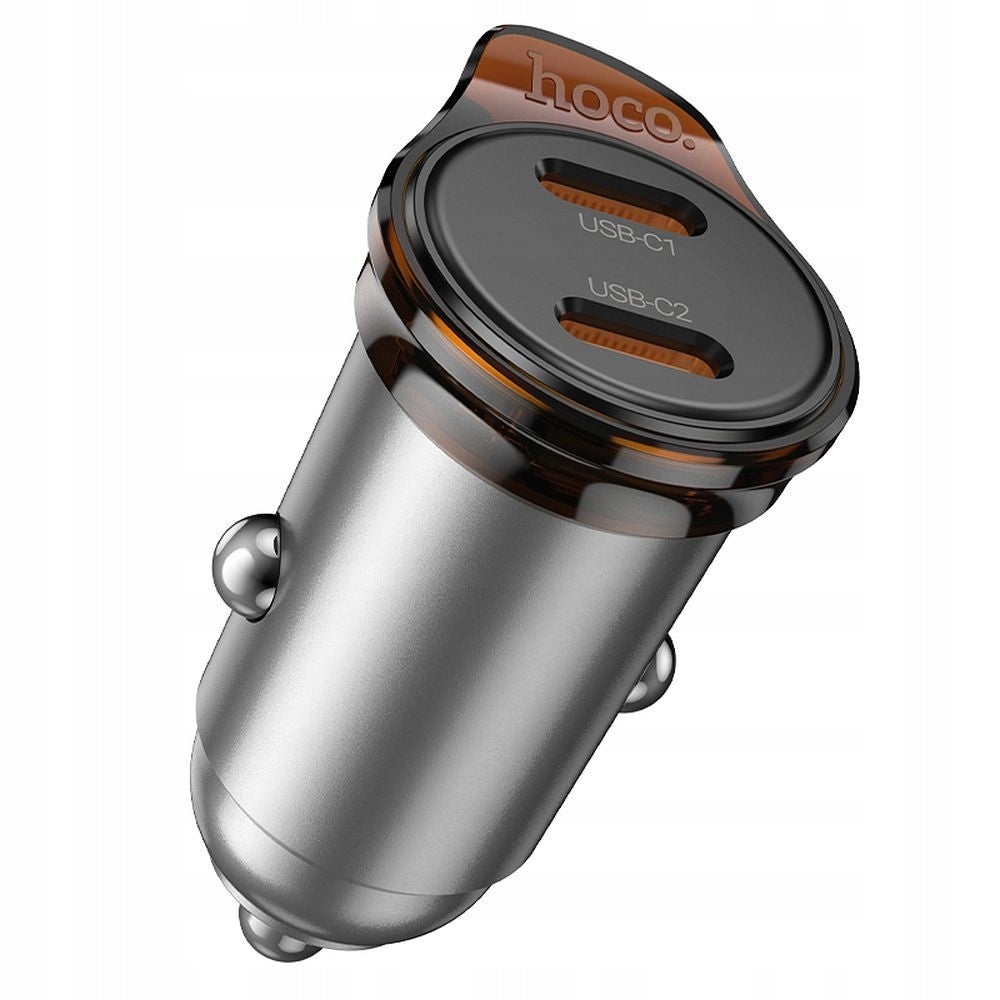 Car charger Hoco 2 x USB C QC PD 45W NZ16B grey Manufacturer Hoco