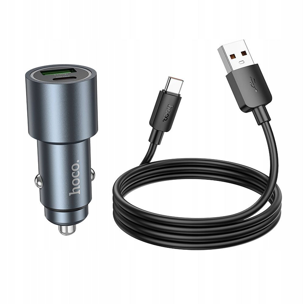 Car charger Hoco USB TYPE-C QC3.0 PD 48W FCP AFC + USB-USB-C cable Manufacturer Hoco