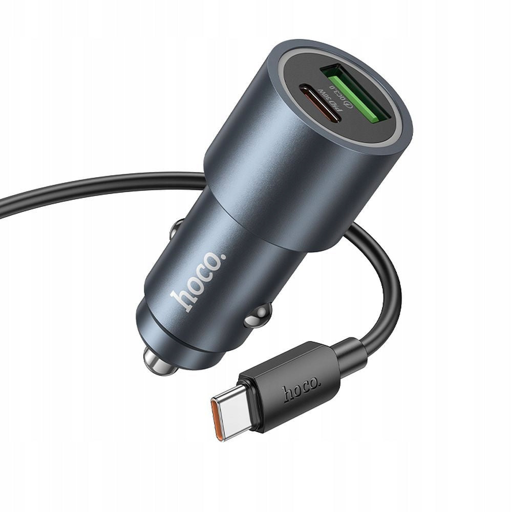 Car charger Hoco USB TYPE-C QC3.0 PD 48W FCP AFC + USB-USB-C cable