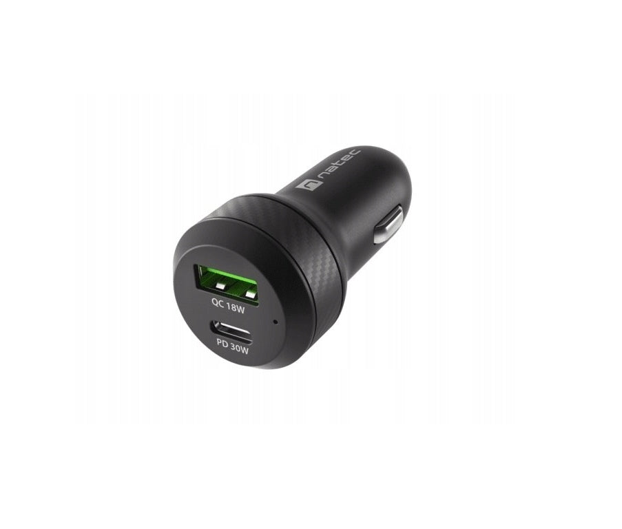 Car charger Natec Coney 1x USB 1x USB-C QC 3.0