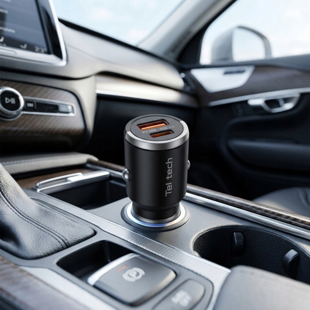 Car charger , USB 3.1 type C, USB type C 5000 mA Manufacturer code MOCNA ŁADOWARKA DO ZAPALNICZKI 30 W PD QC