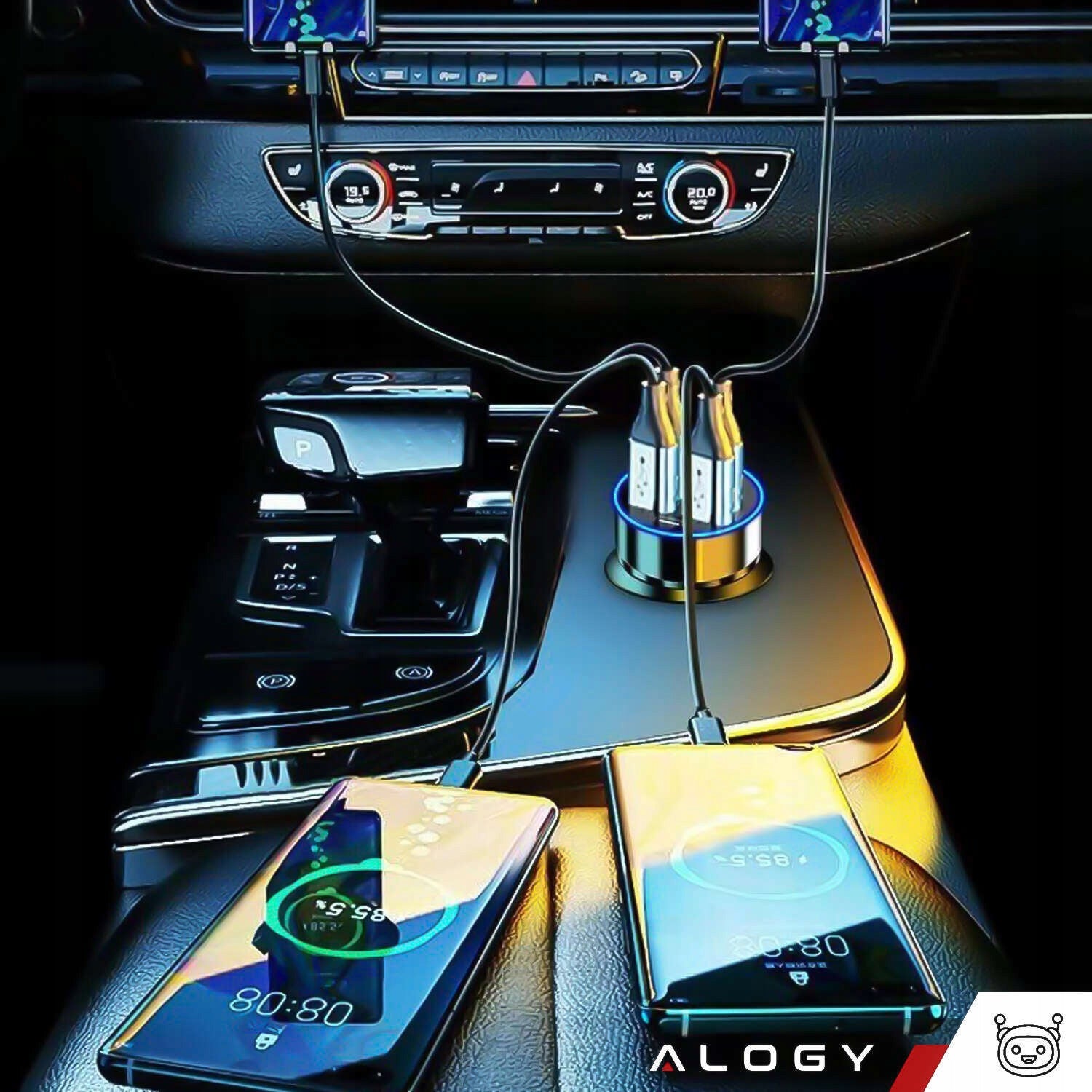 Car charger, USB type C Alogy 3100 mA Manufacturer Alogy