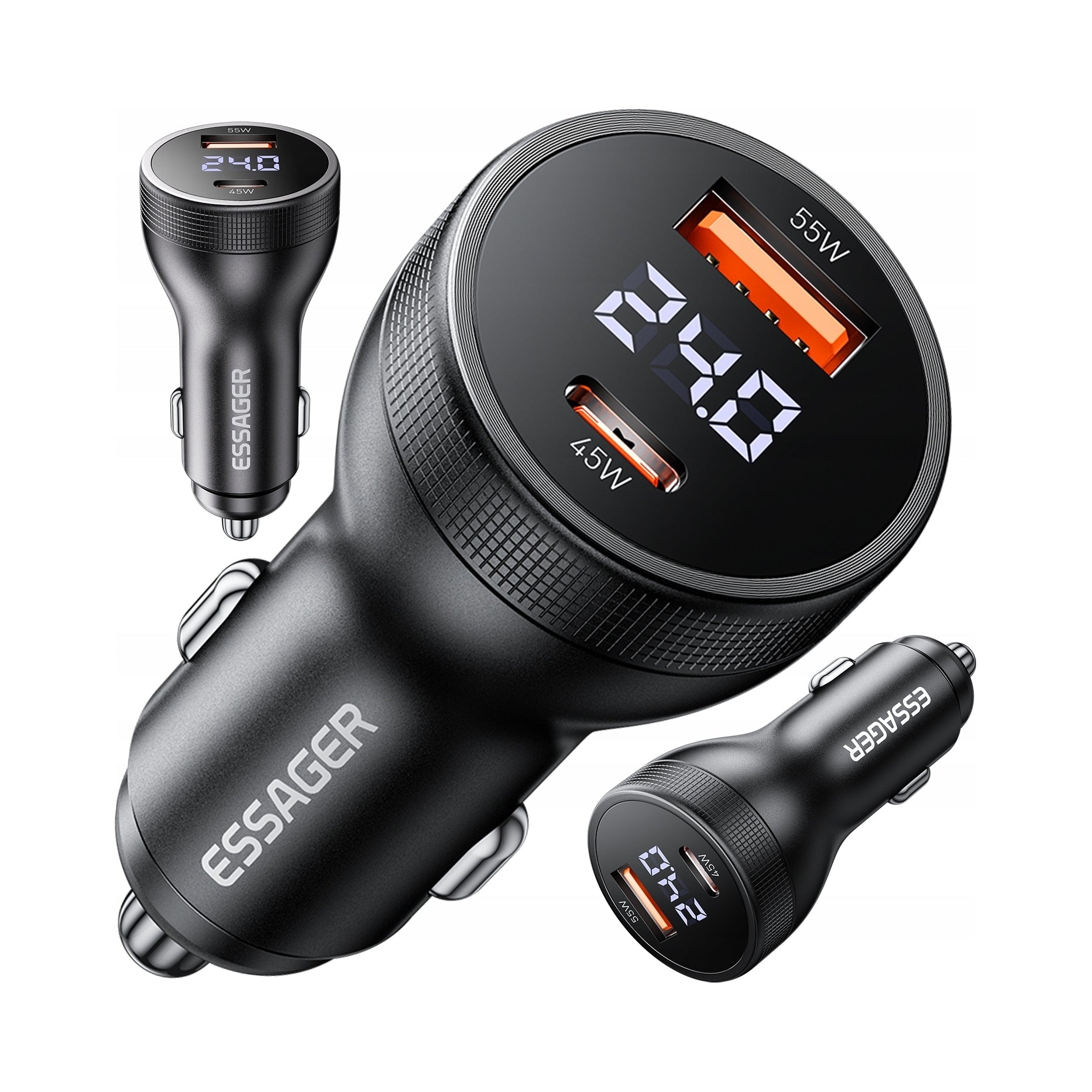 Car charger, USB type C Essager 3000 mA