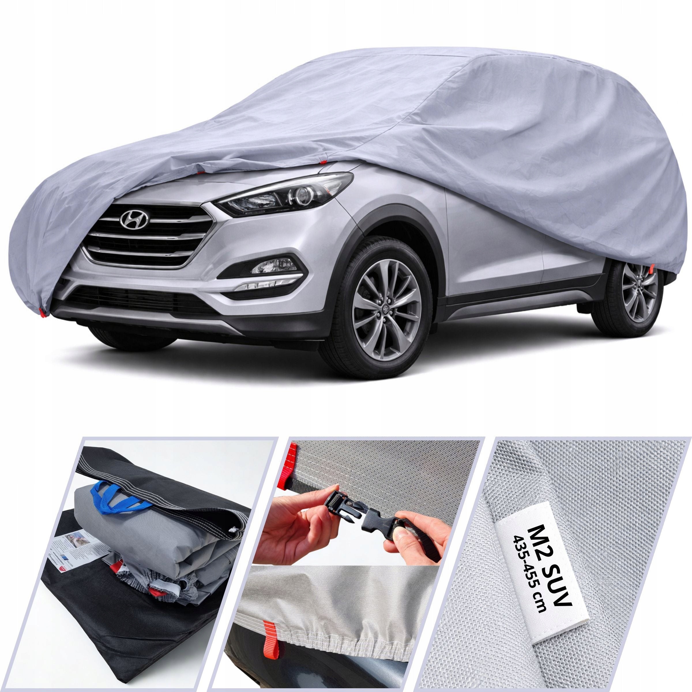 Car cover 4w auto r. M2 SUV 435-455cm 4layer PREMIUM +PAS