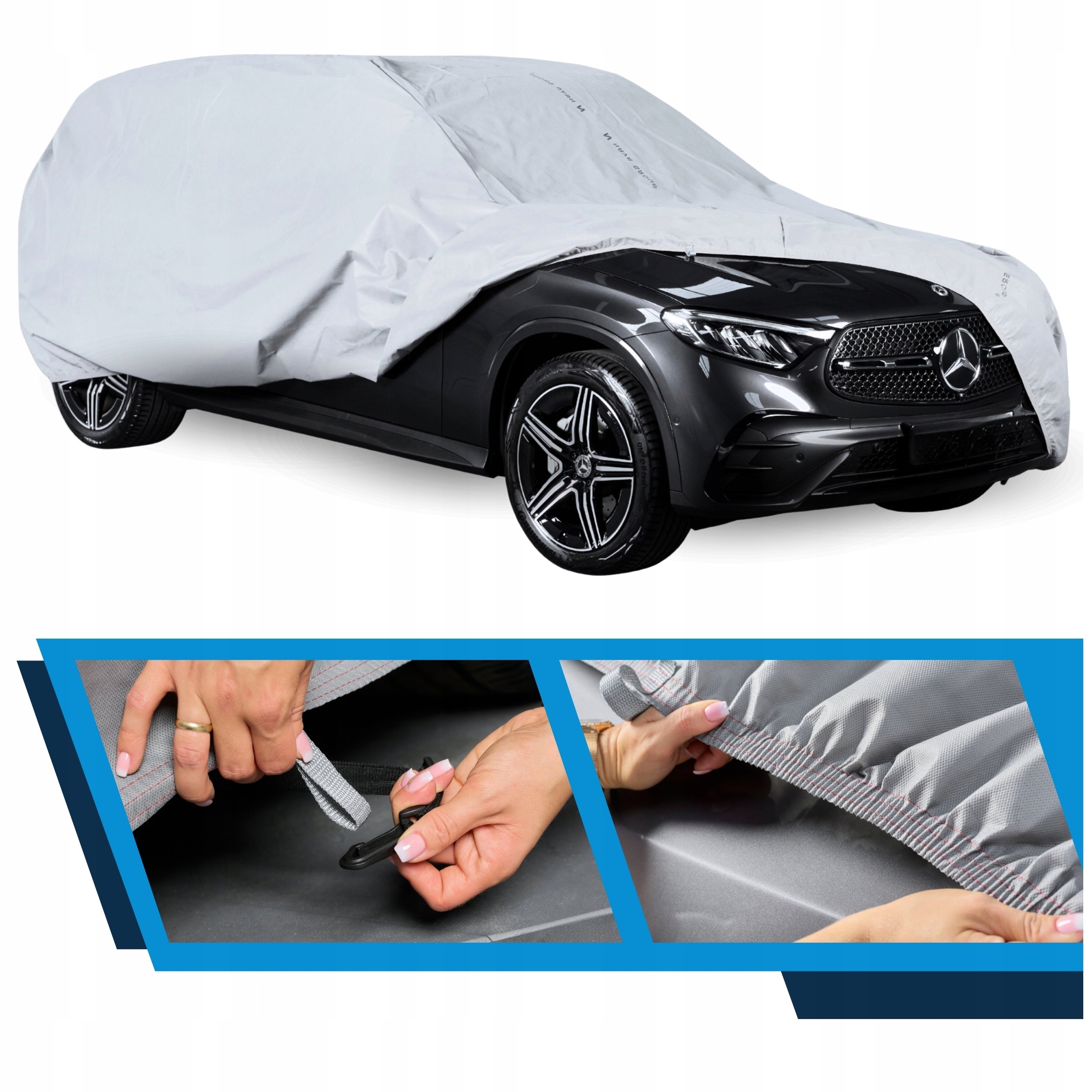 Car cover for Audi A8 D3 D4 D5 Porsche Panamera II Sedan 3W BELTS Manufacturer's catalog number prac_XLS