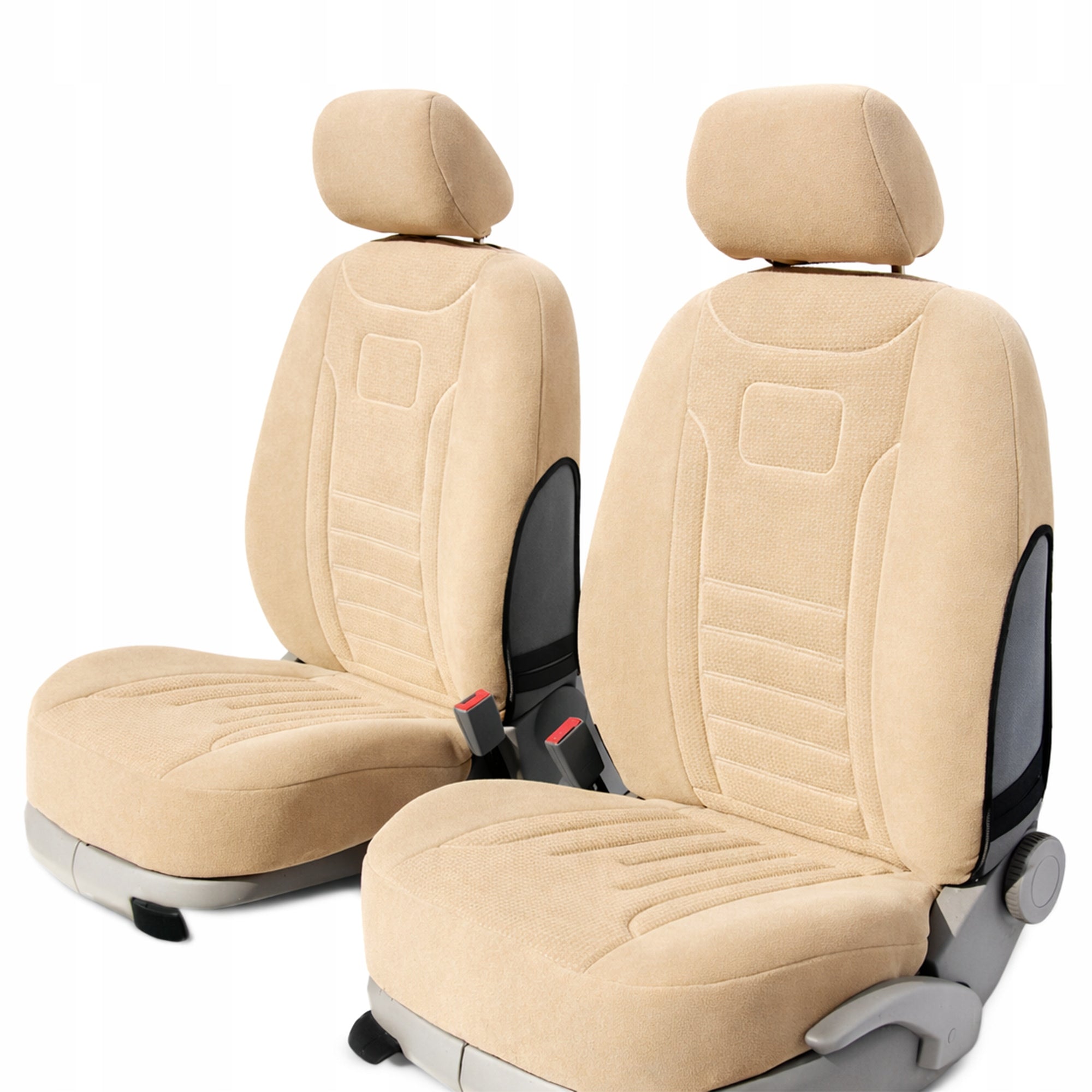 Car covers for front seats SKODA OCTAVIA velour BEIGE FRONTS
