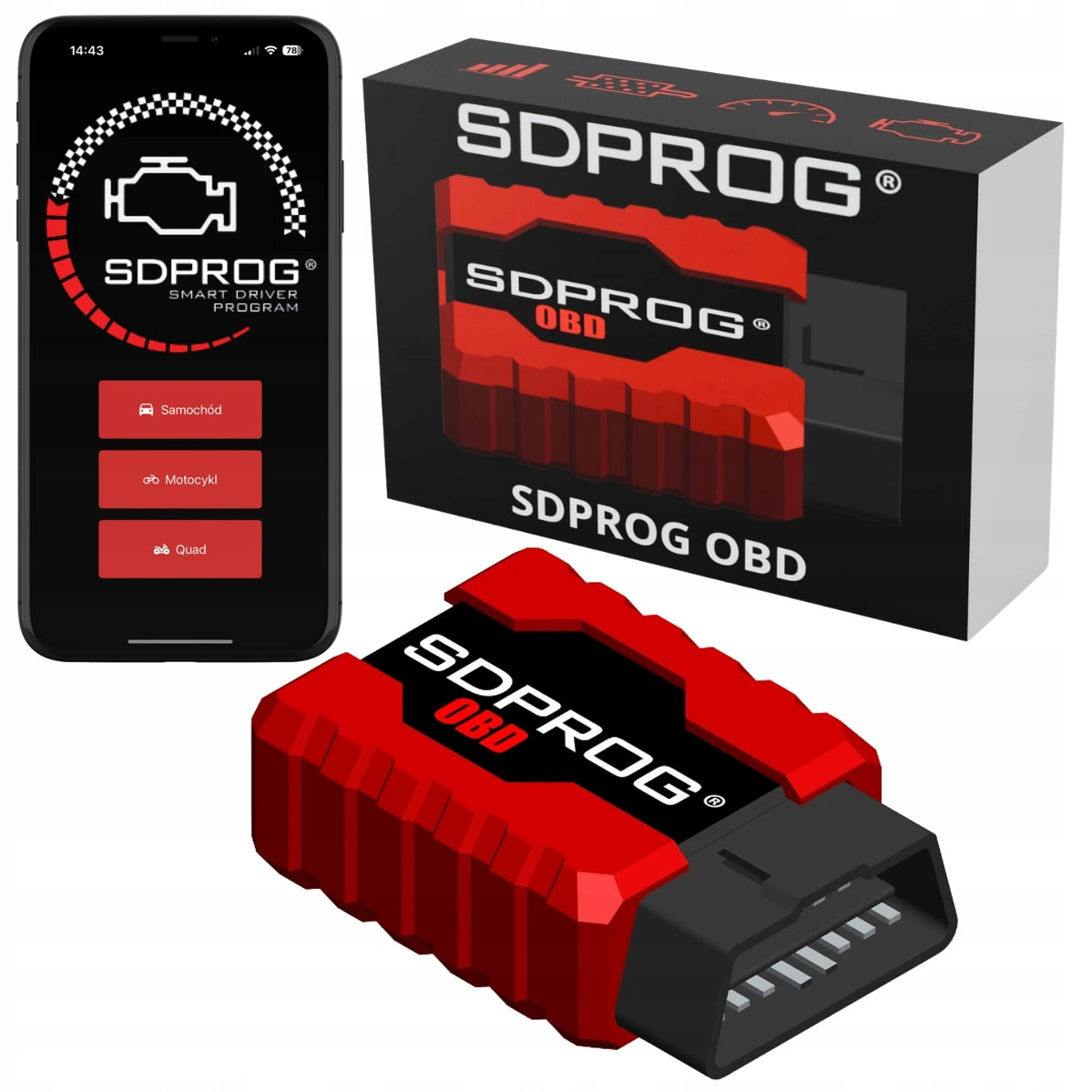 Car diagnostic tester SDPROG OBD universal FOR APPLICATION SDPROG