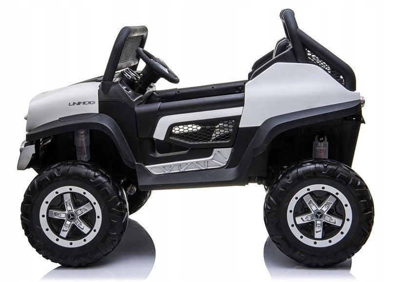 Car for Battery Mercedes Unimog White Color white