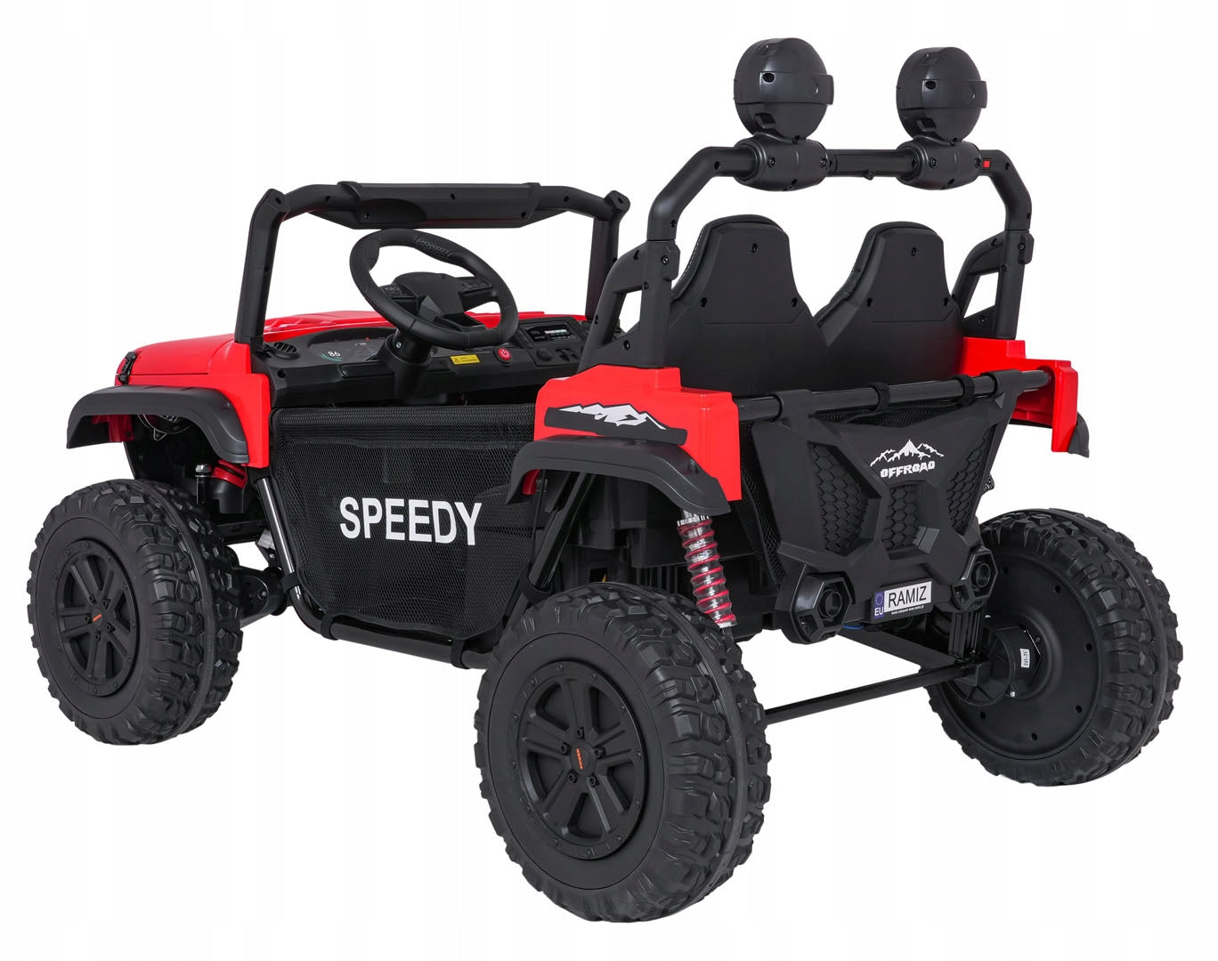 Car for battery Off-road PASSION 4x4 red 12V 10Ah x2 SERIES 24V Vehicle length 120 cm