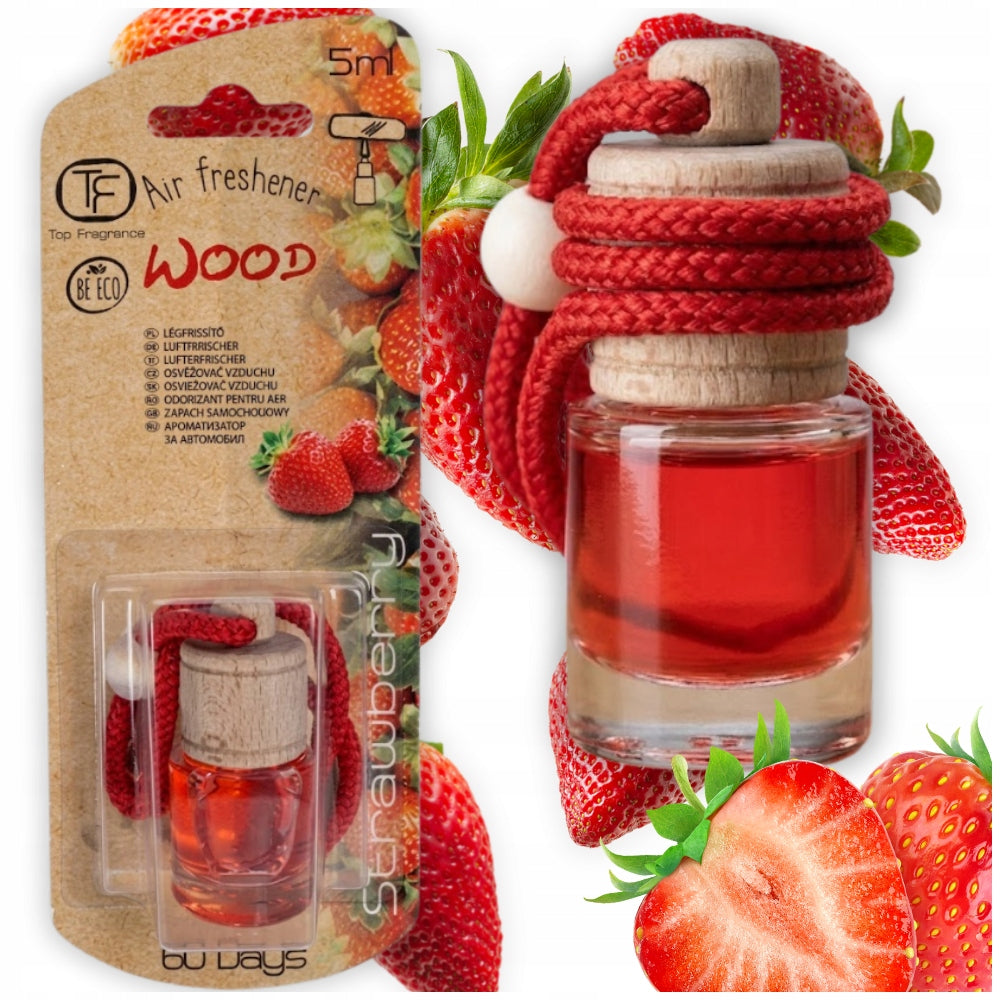 Car fragrance Pendant Strawberry TOP FRAGRANCE WOOD 5ml 60 days