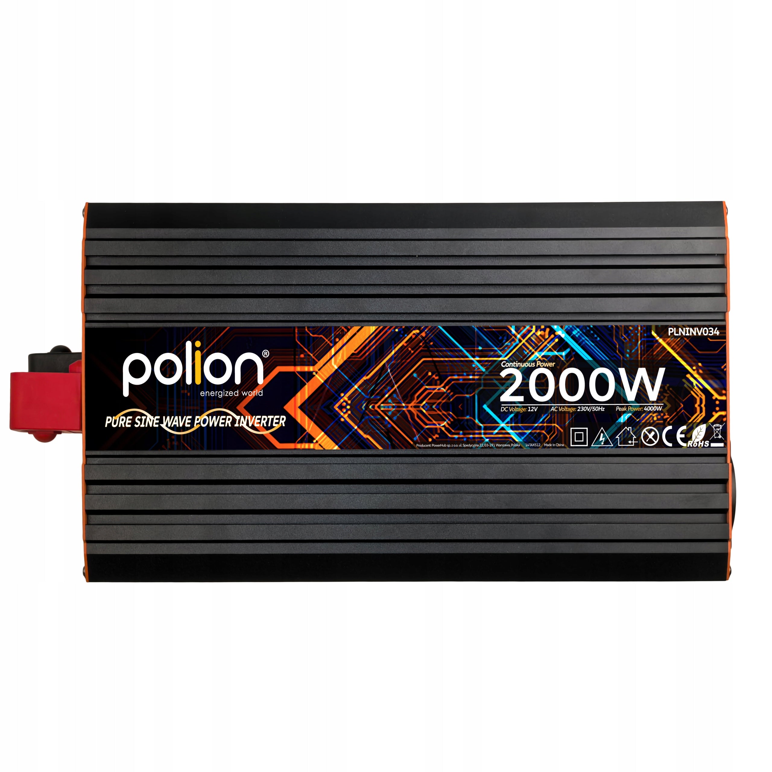 Car inverter 12V/230V Polion 2000W pure sine Packaging status original