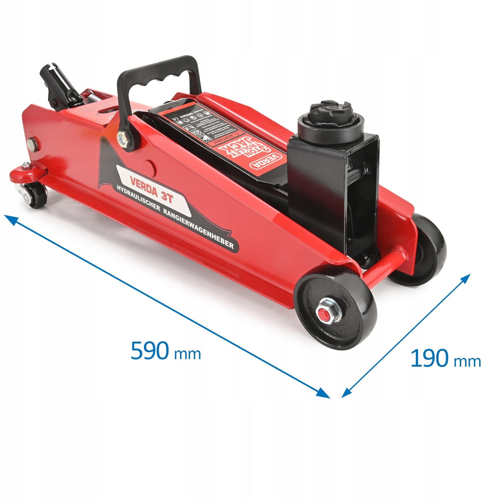 Car jack frog for suva hydraulic SUV 3T 190-530mm Brand Verda