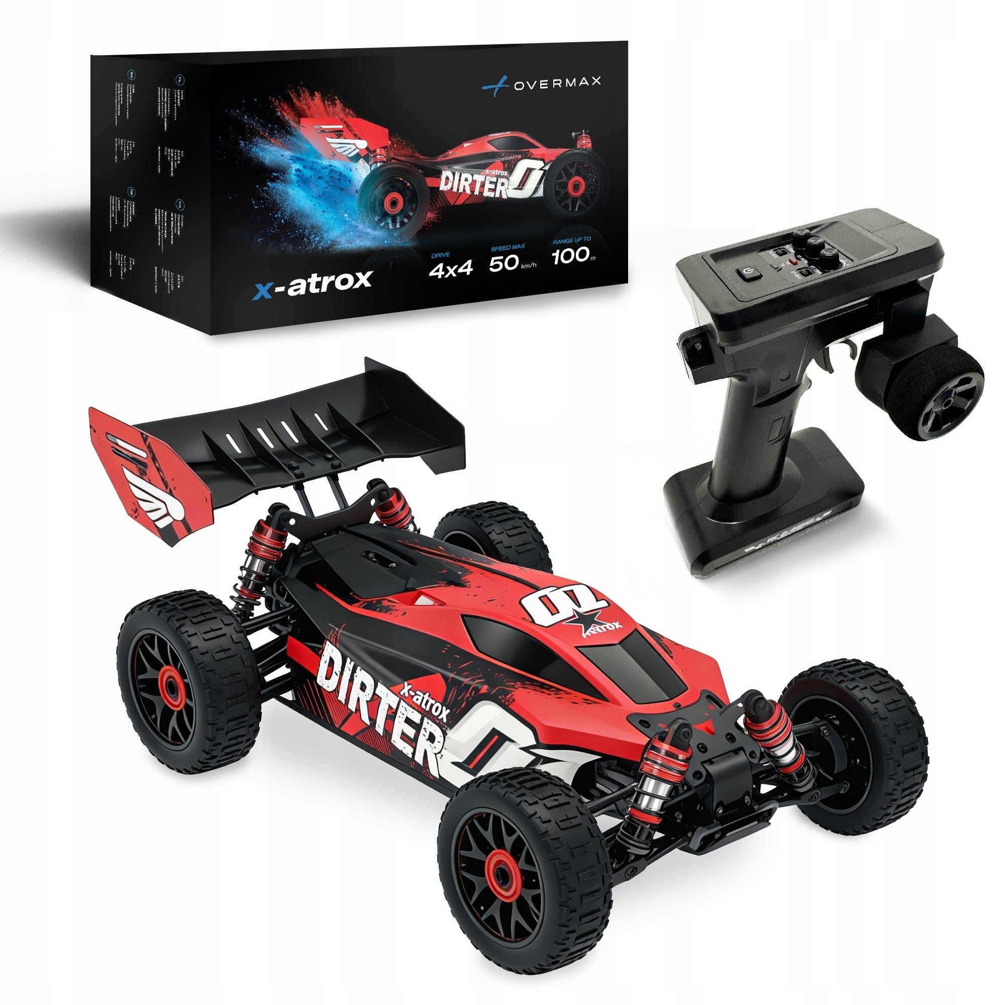Car large Remote controlled RC car 50km/h for remote control 4x4 100m X-ATROX Manufacturer code Zdalnie sterowany RC szybkie na akumulator