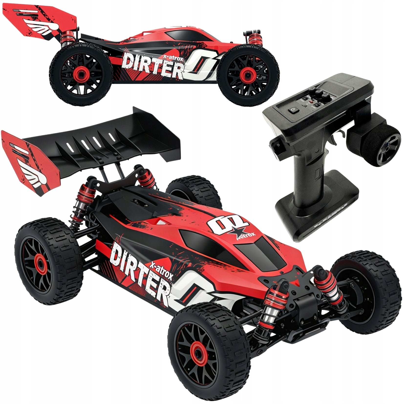 Car large Remote controlled RC car 50km/h for remote control 4x4 100m X-ATROX