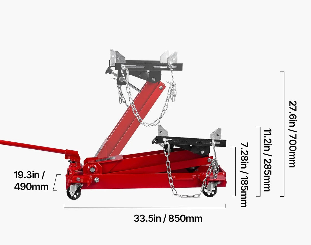 Car lift 1 t hydraulic low profile premium red 360° Brand no brand