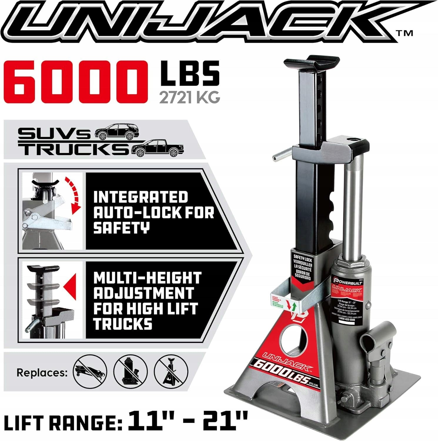 Car lift Powerbuilt 620471 Robust and reliable 2 tons Brand Powerbuilt